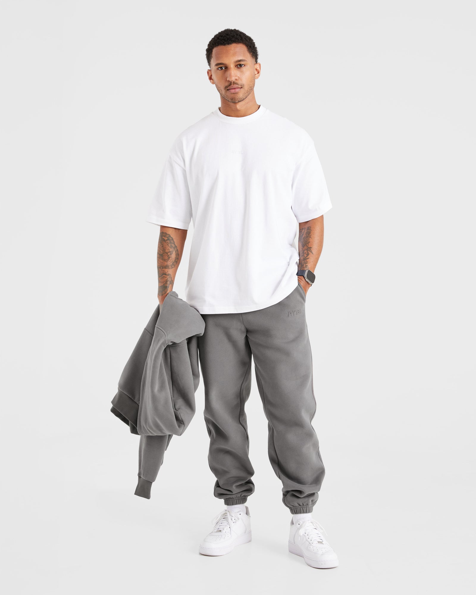 Etched Joggers - Steel Grey