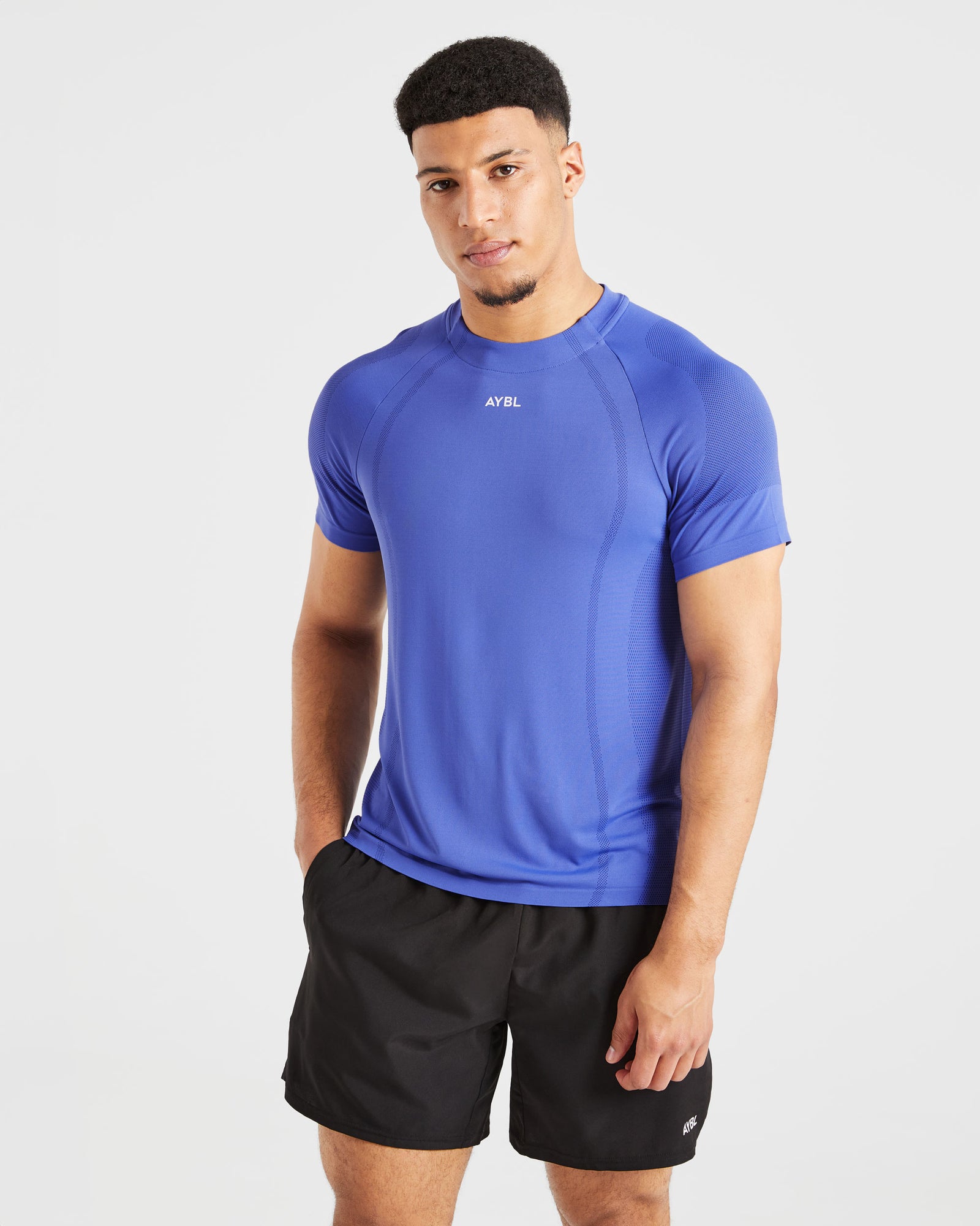 Attain Seamless T Shirt - Indigo Mist