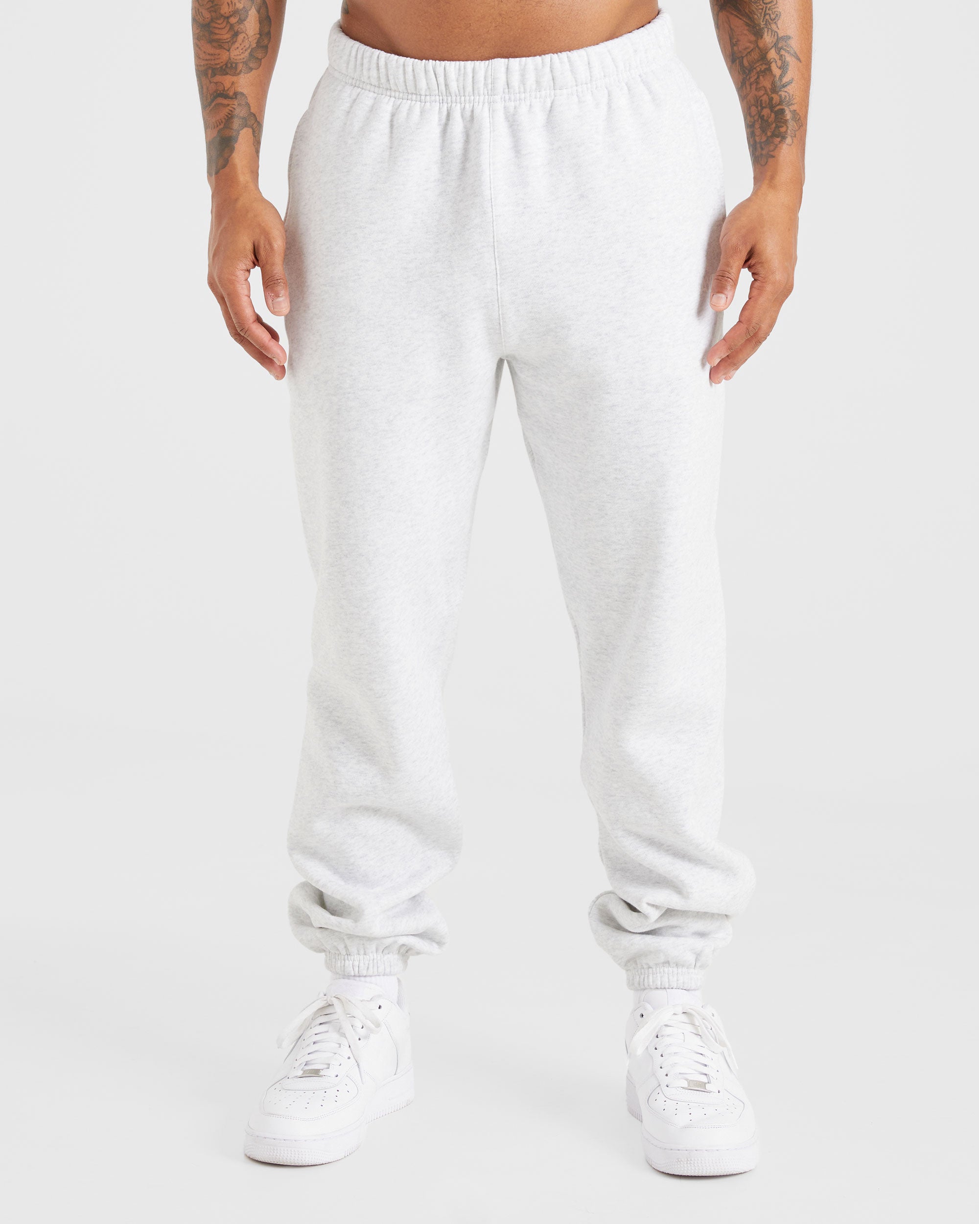 Essential Oversized Joggers - Grey Marl