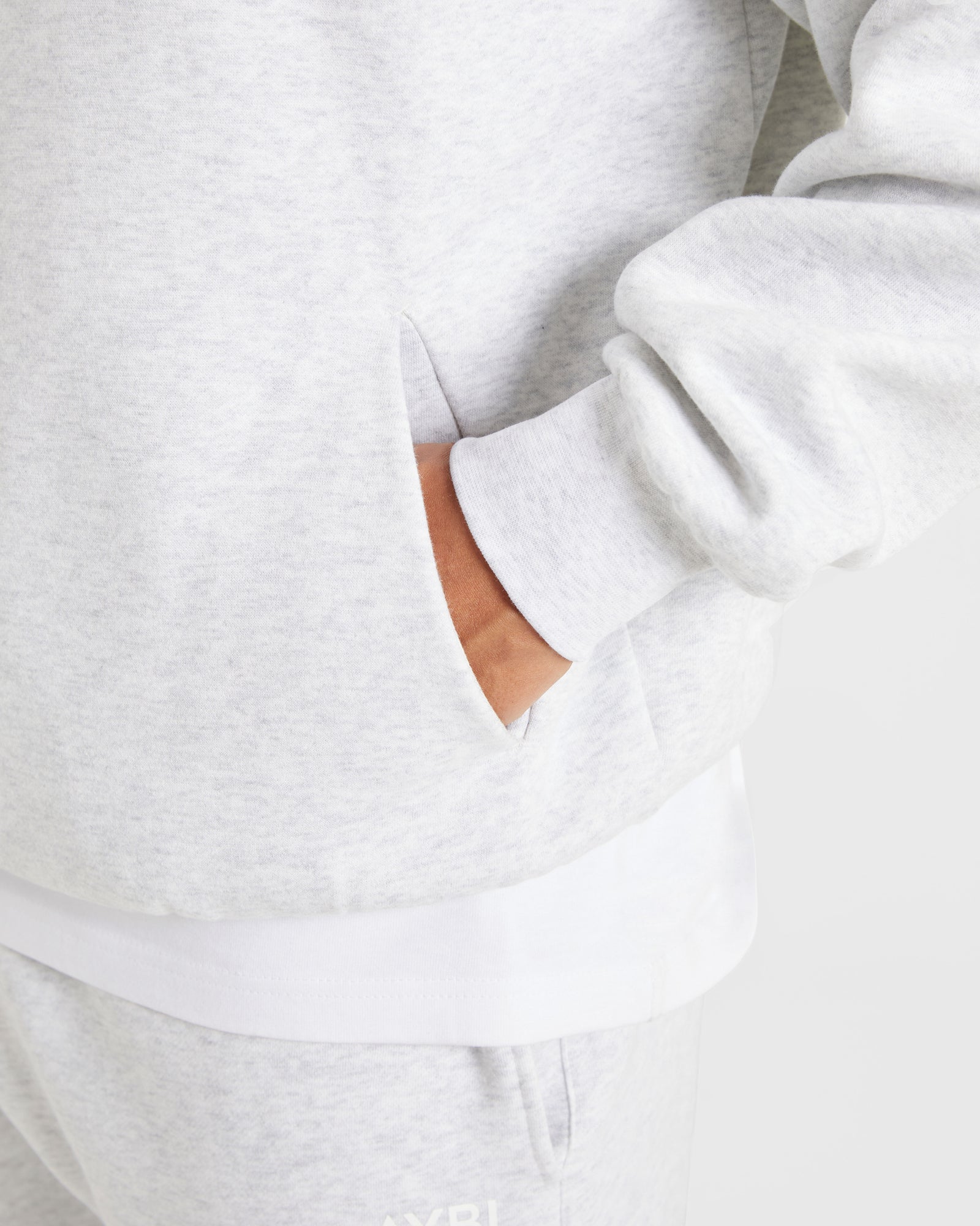 Essential Oversized Hoodie - Grey Marl
