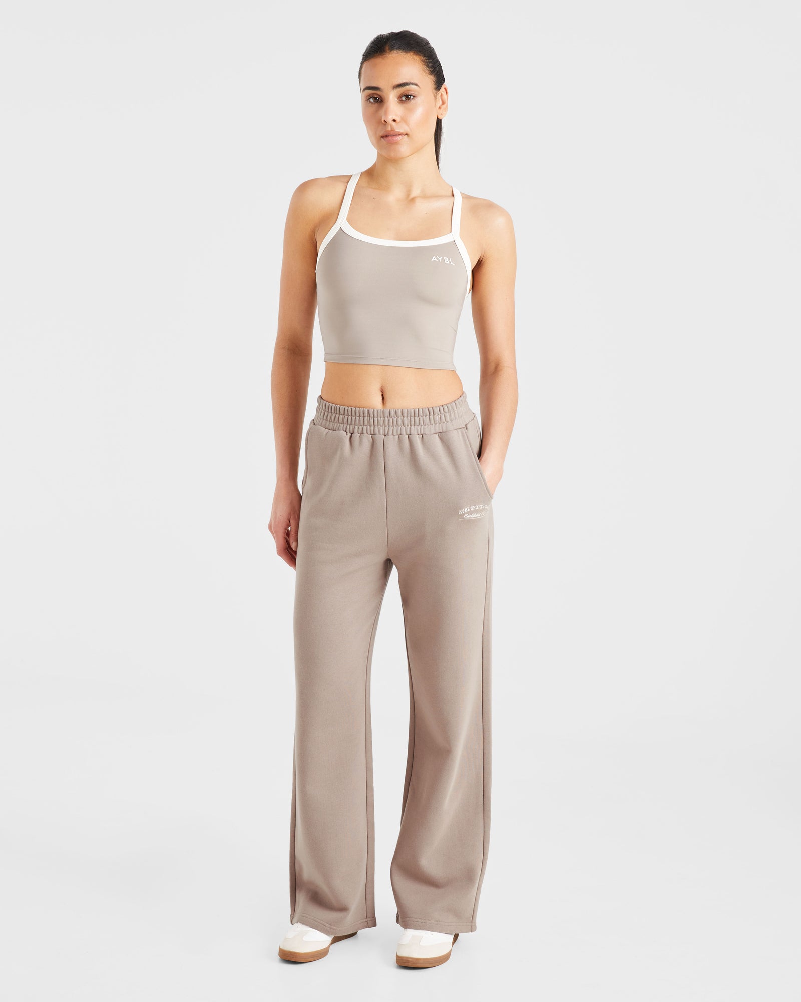 Courtside Straight Leg Joggers - Mocha