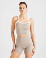 Courtside Tank Top - Mocha
