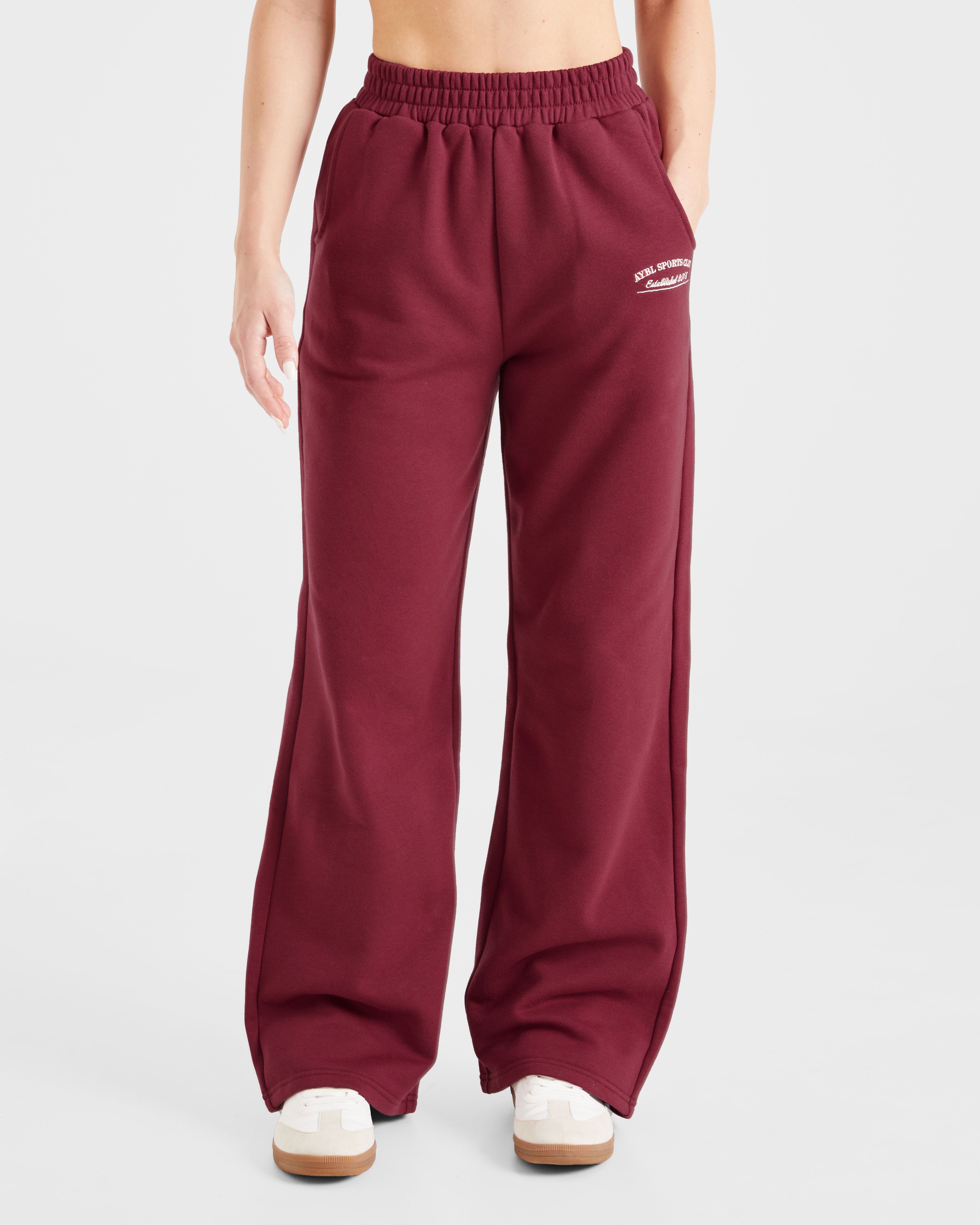 Courtside Straight Leg Joggers - Summer Cherry