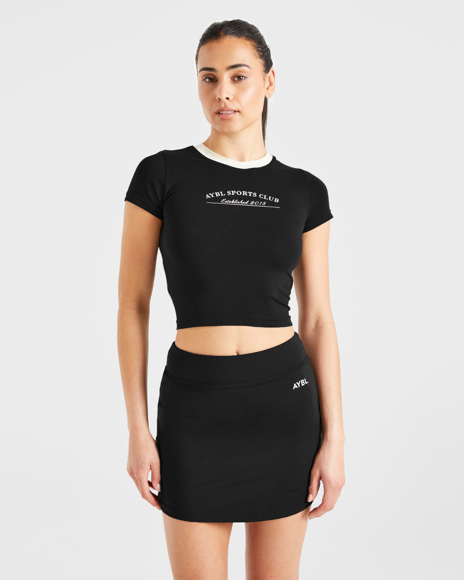 Courtside Baby Tee - Black