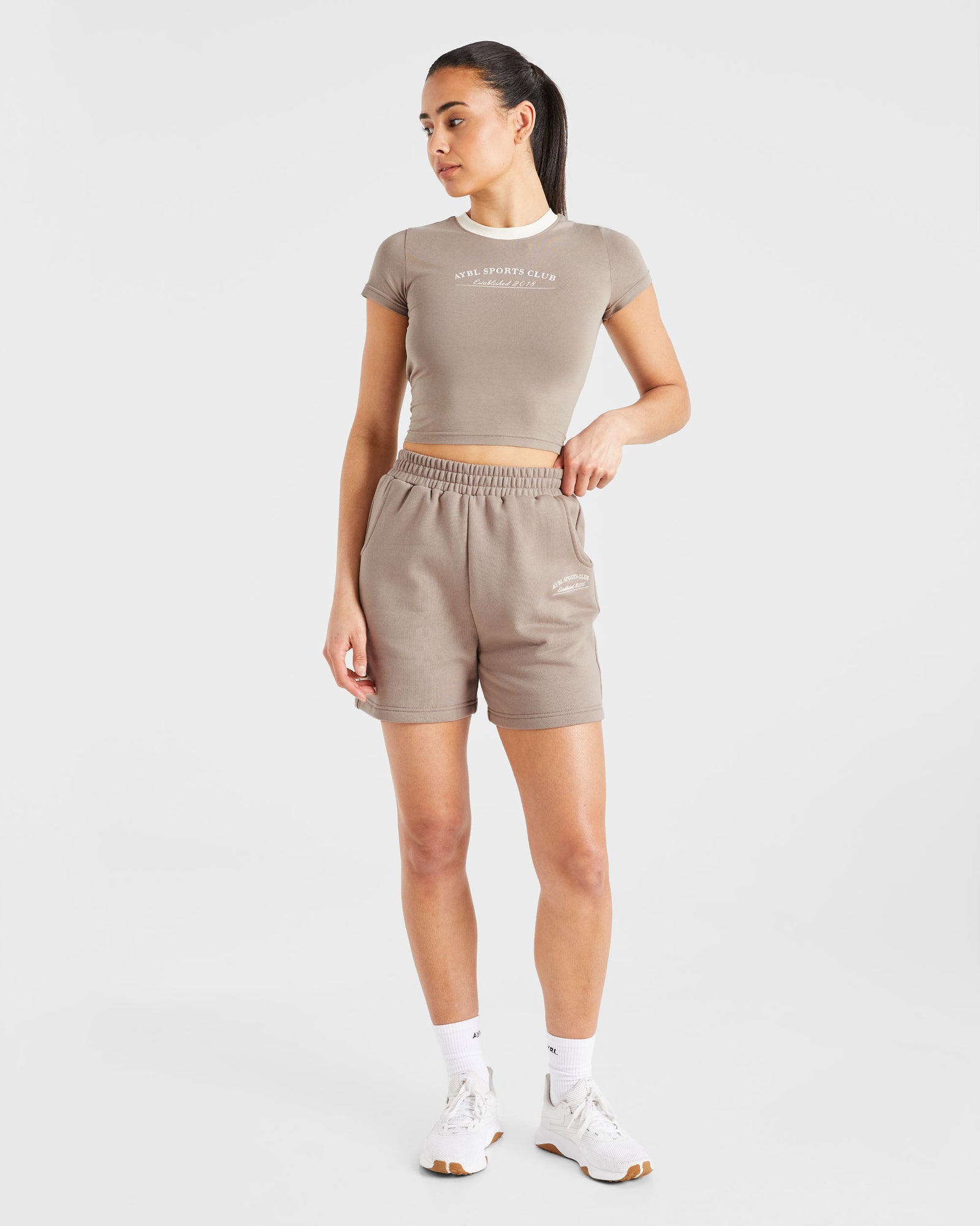 Courtside Baby Tee - Mocha