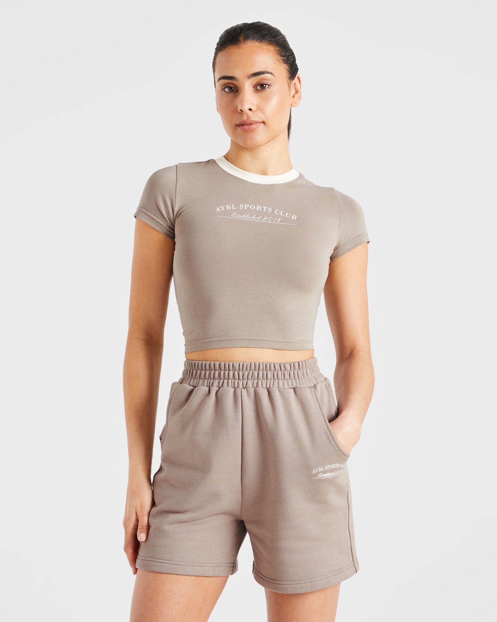 Courtside Baby Tee - Mocha