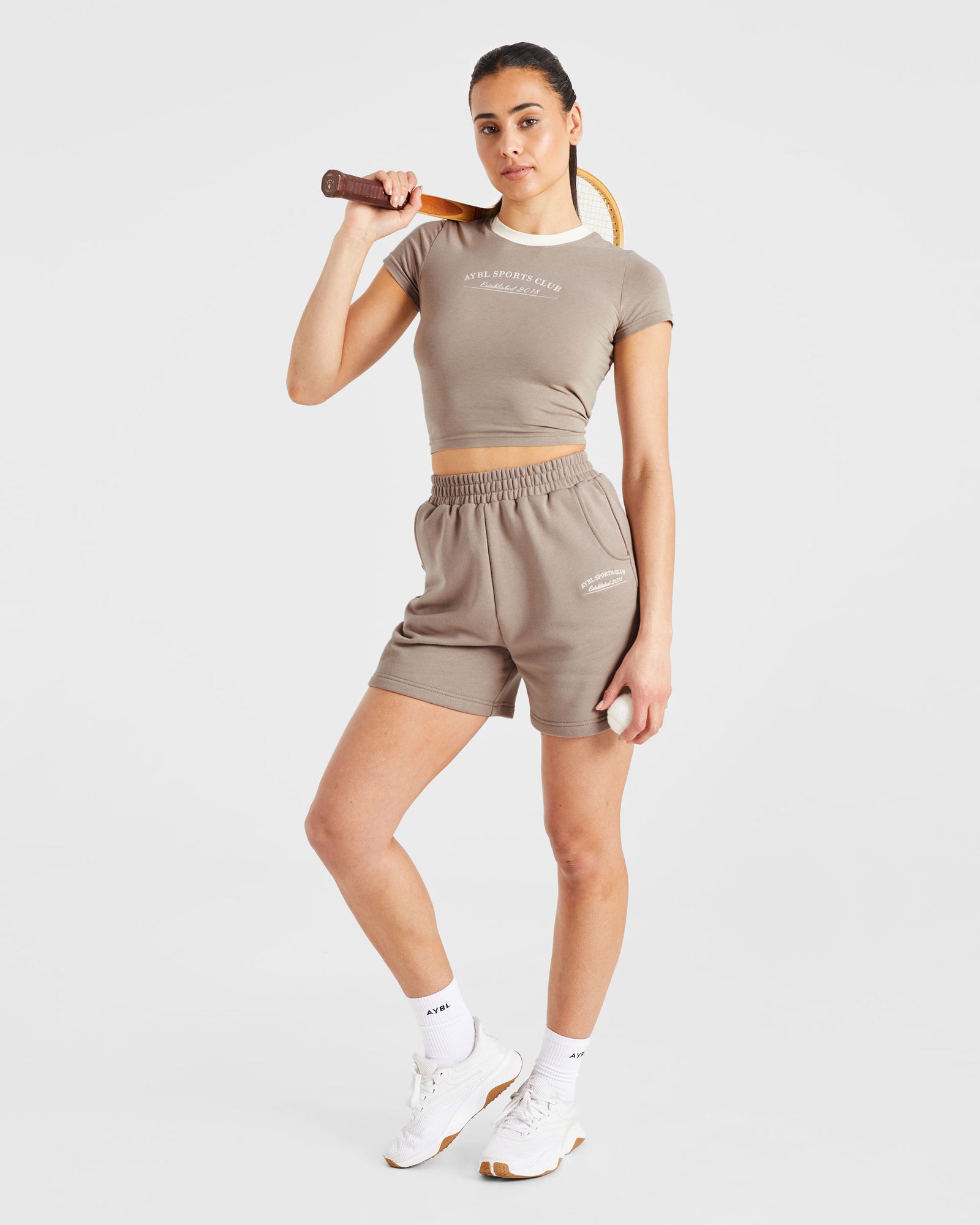 Courtside Baby Tee - Mocha