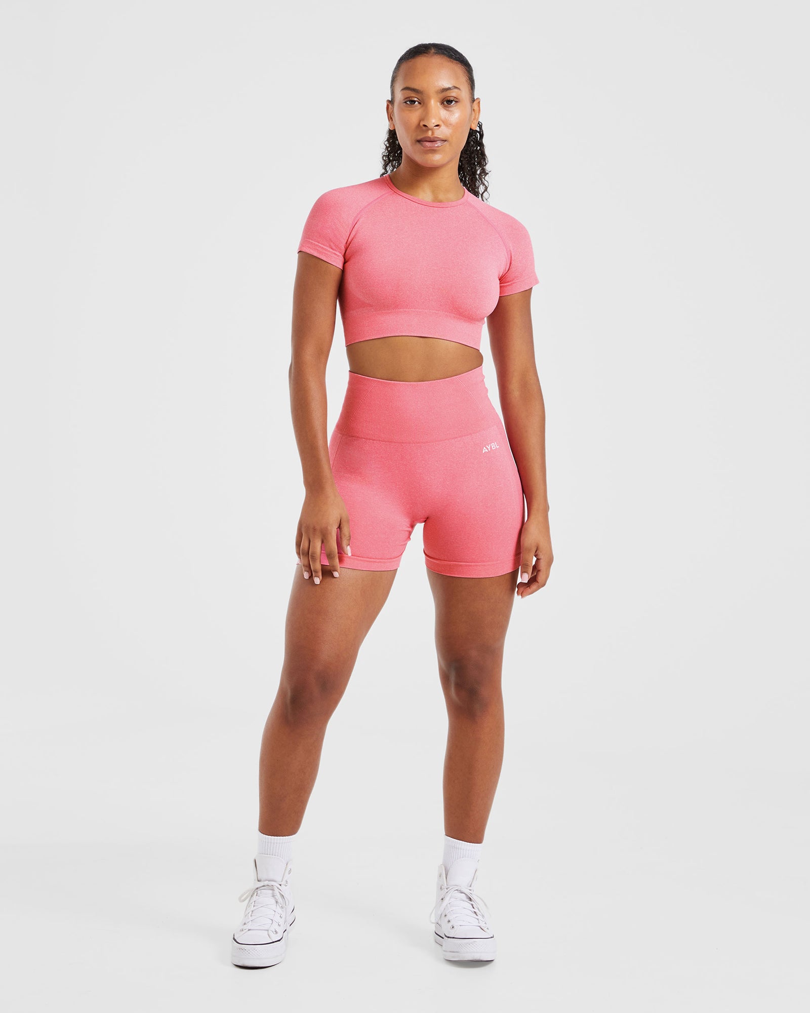 Empower Seamless Shorts - Pink Marl - aybldev