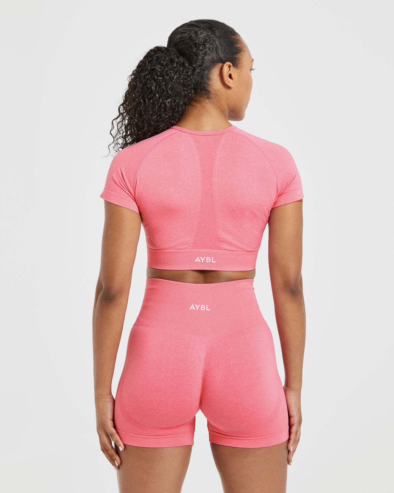 Empower Seamless Crop Top - Pink Marl - aybldev