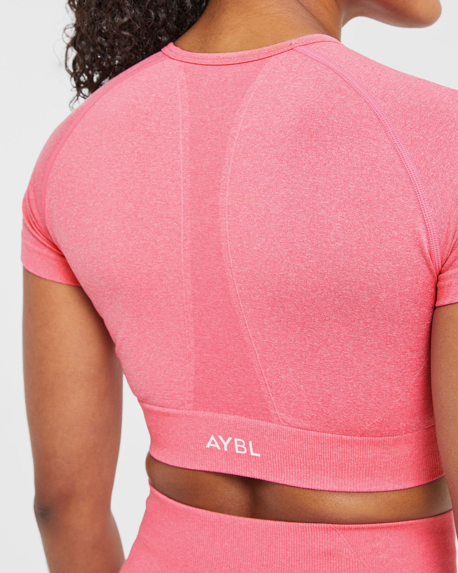 Empower Seamless Crop Top - Pink Marl - aybldev