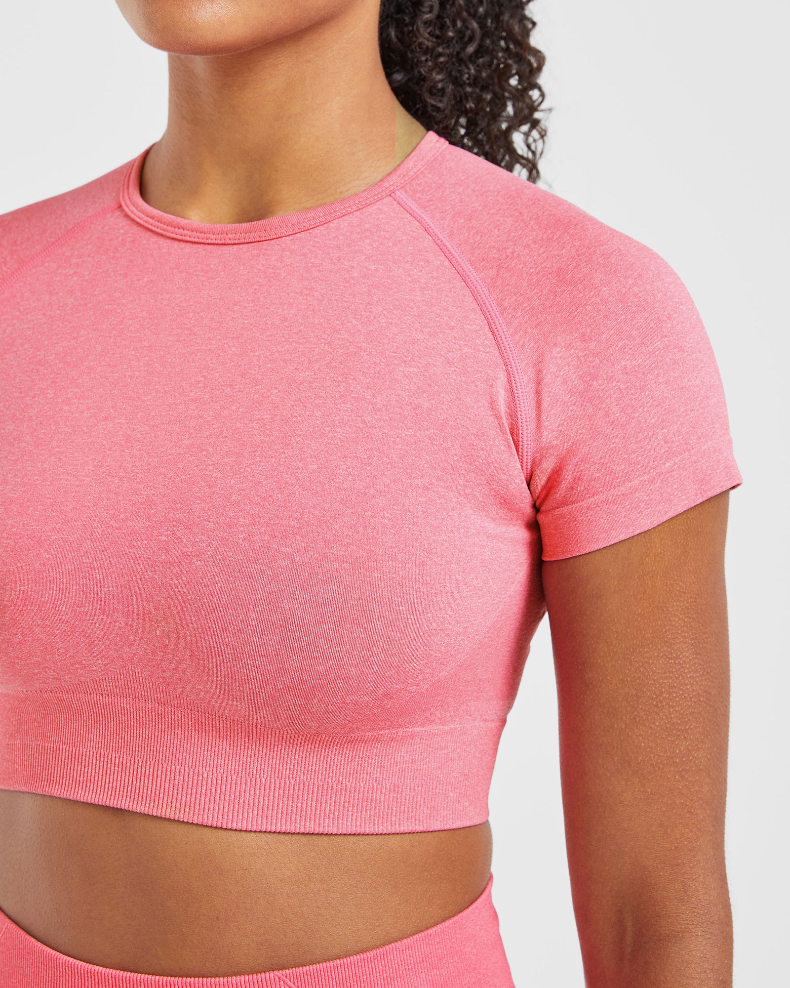 Empower Seamless Crop Top - Pink Marl - aybldev