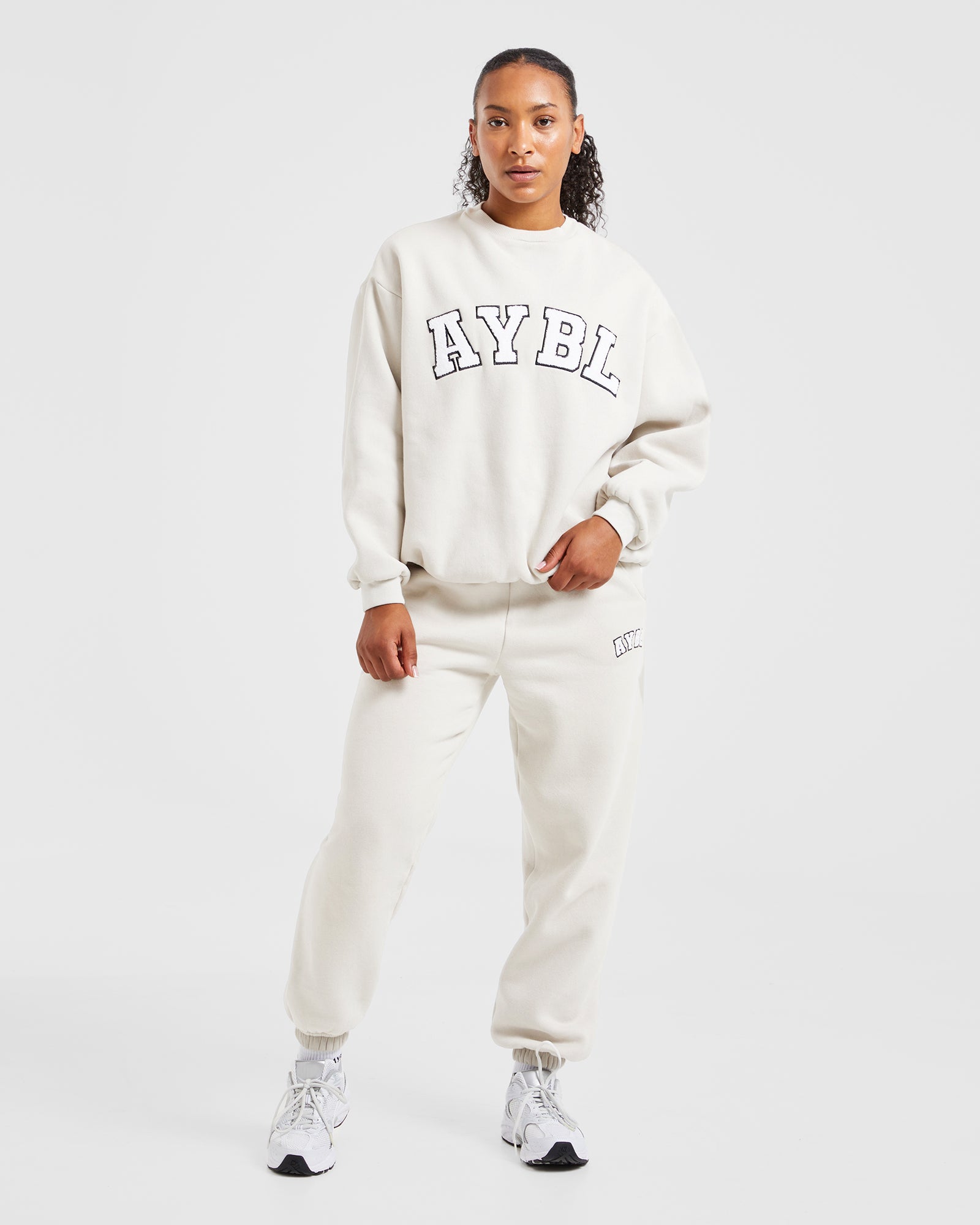 Varsity Oversized Sweatshirt - Sand - aybldev