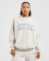 Varsity Oversized Sweatshirt - Sand