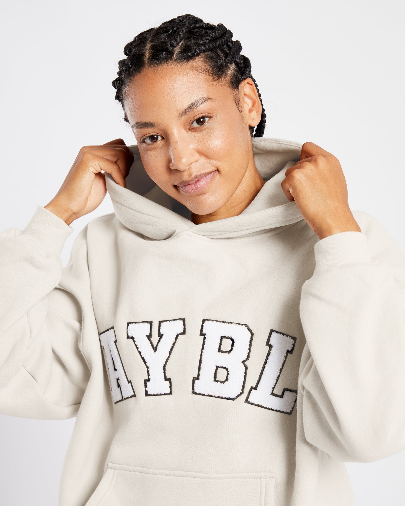 Varsity Oversized Hoodie - Sand - aybldev