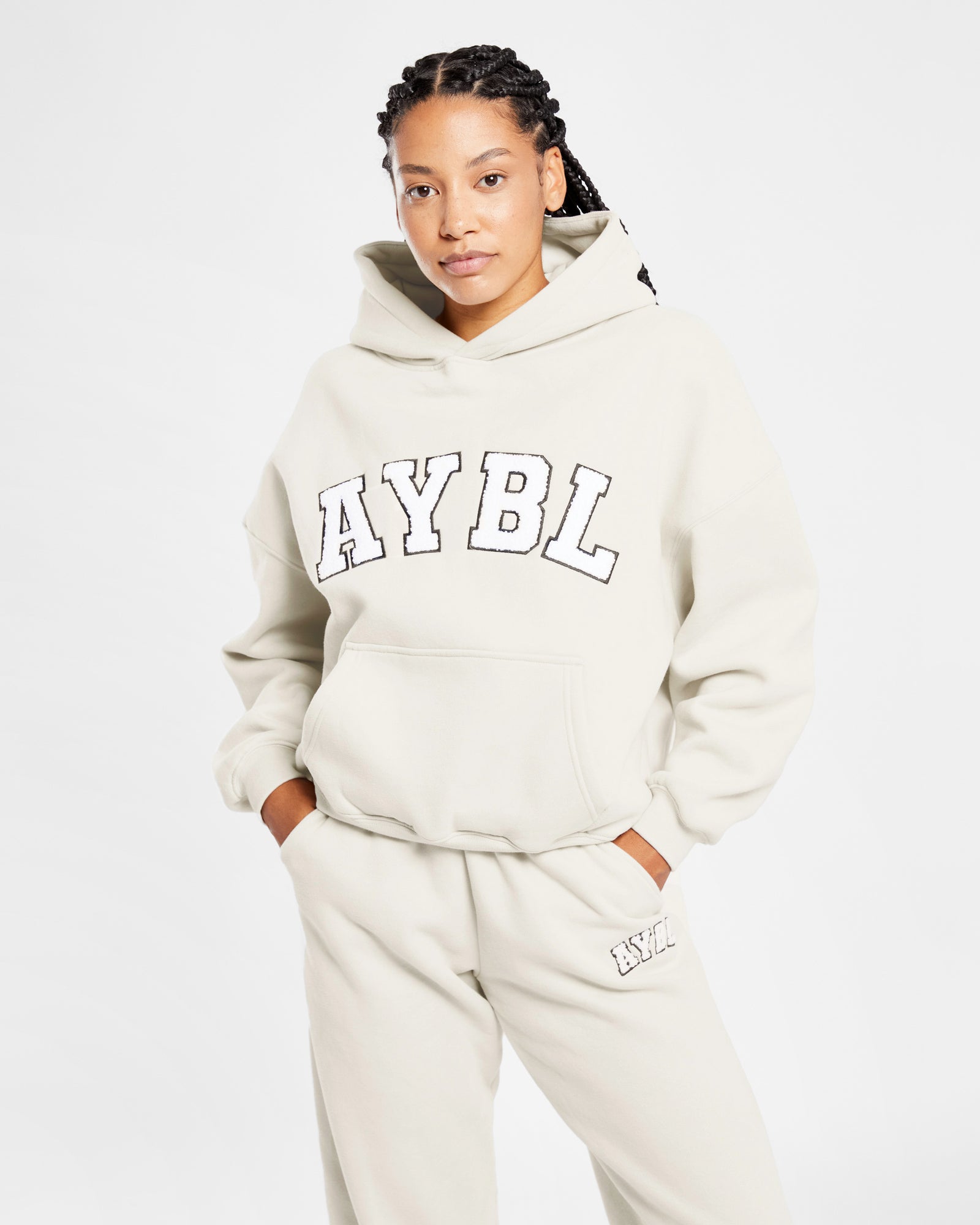 Varsity Oversized Hoodie - Sand - aybldev