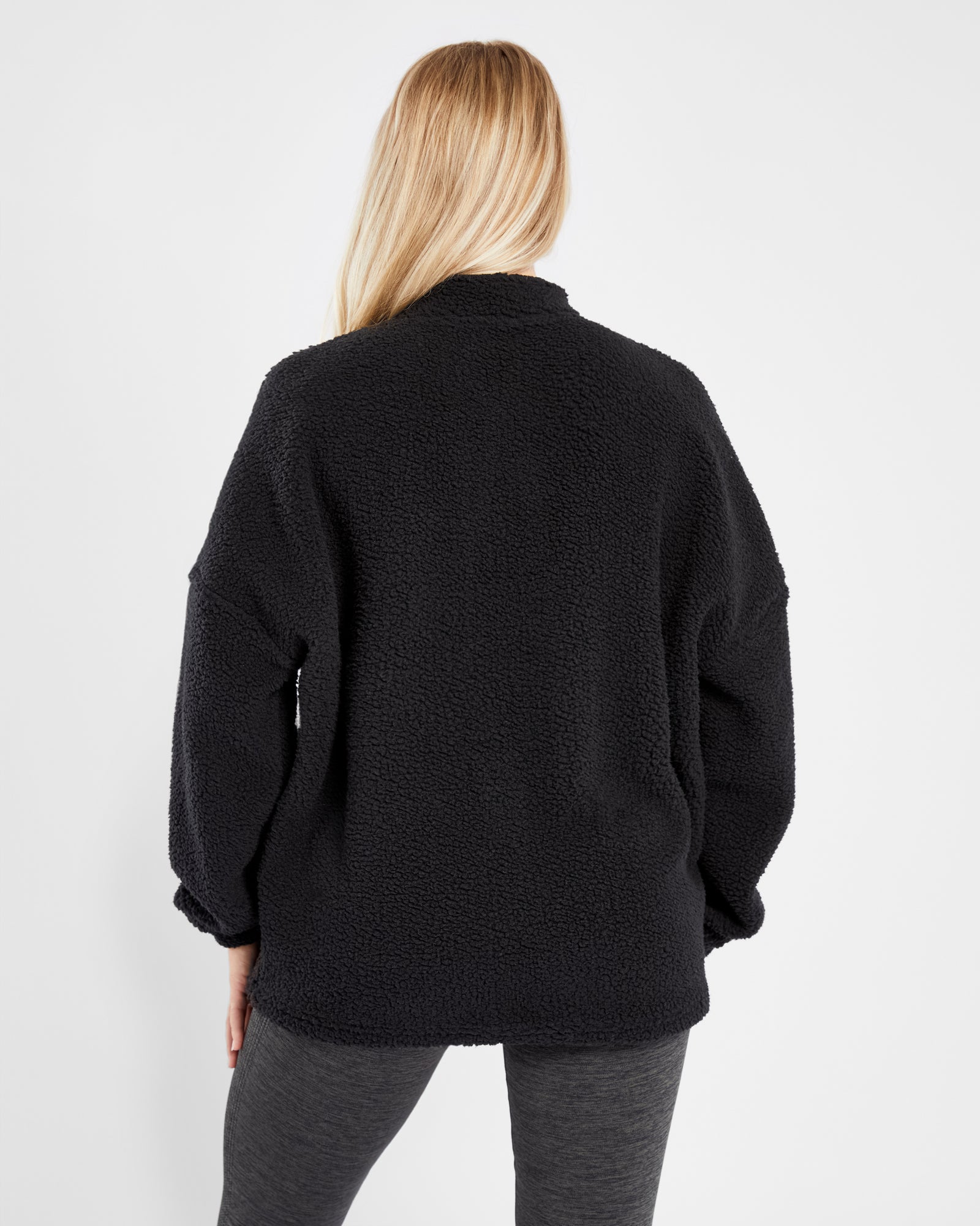 Varsity Oversized Fleece - Black - aybldev