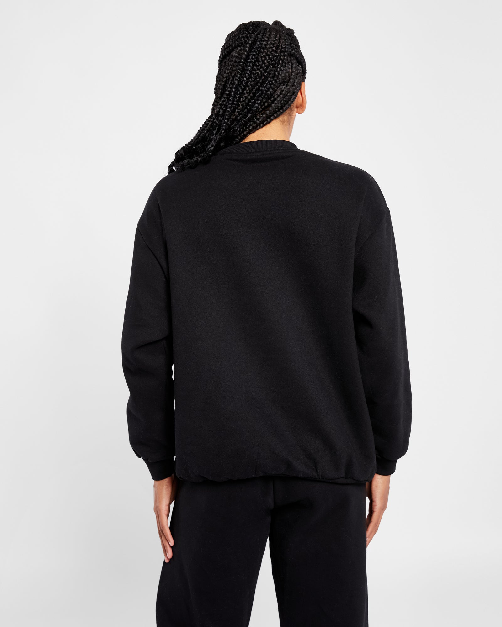 Varsity Oversized Sweatshirt - Black - aybldev