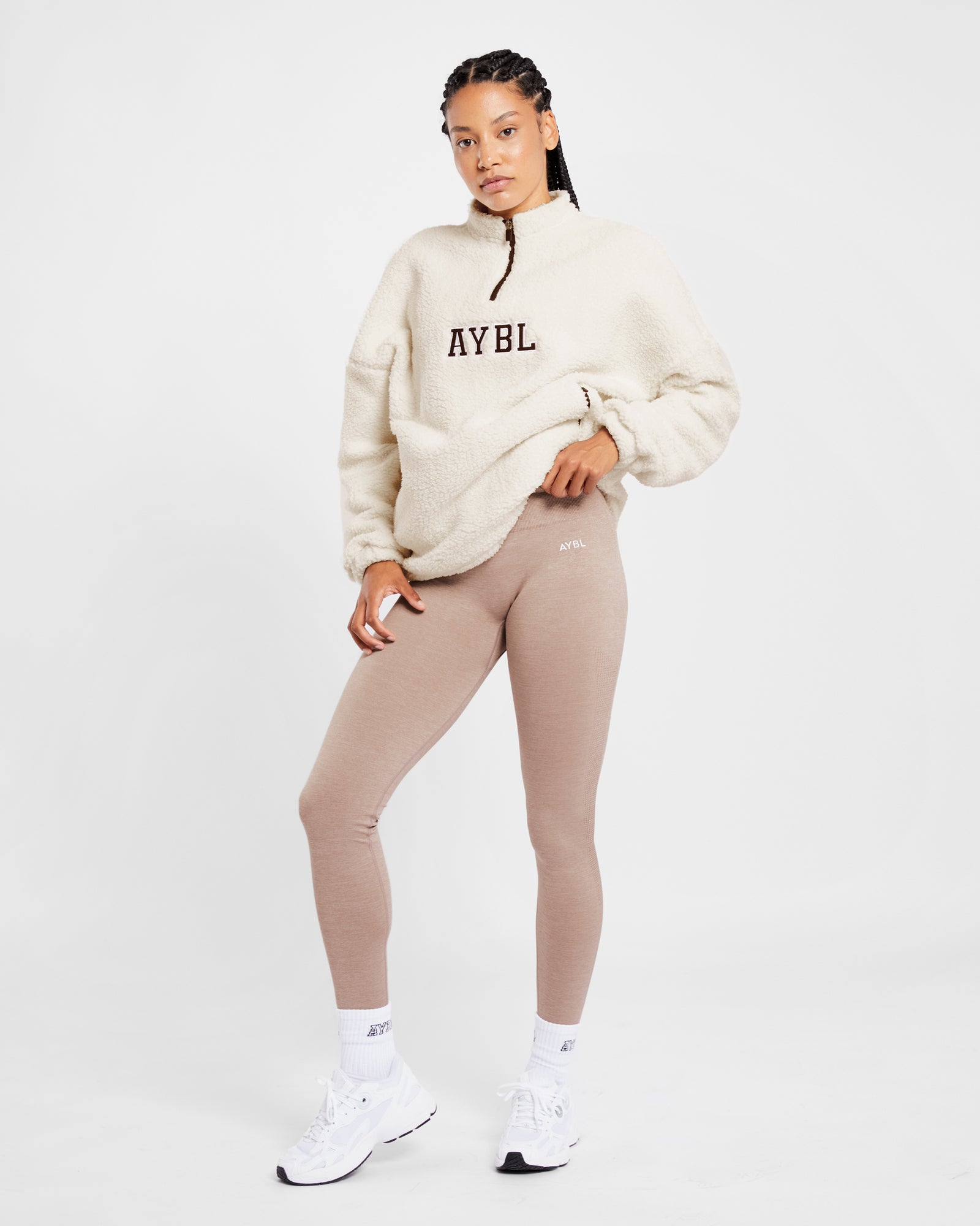 Varsity Oversized Fleece - Cream - aybldev