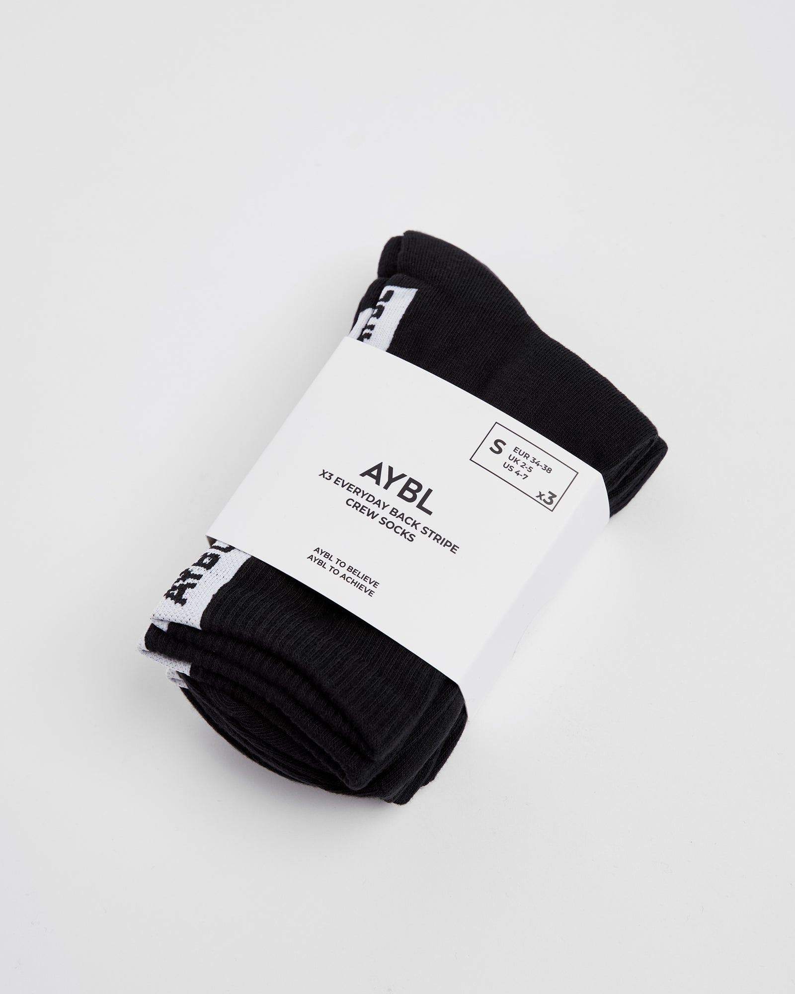 Everyday Back Stripe Crew Socks (3 Pack)