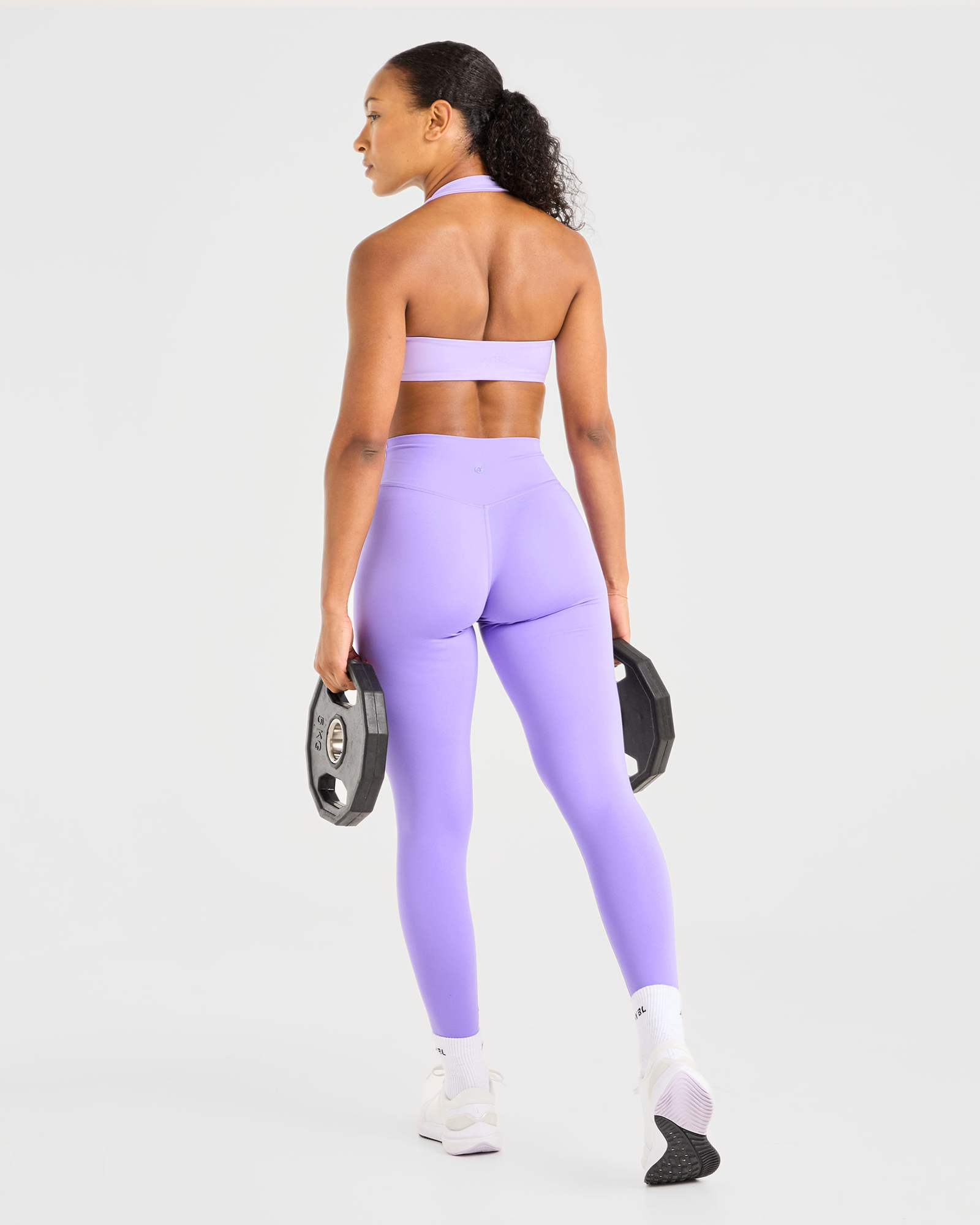 Essential Halterneck Sports Bra - Pastel Purple