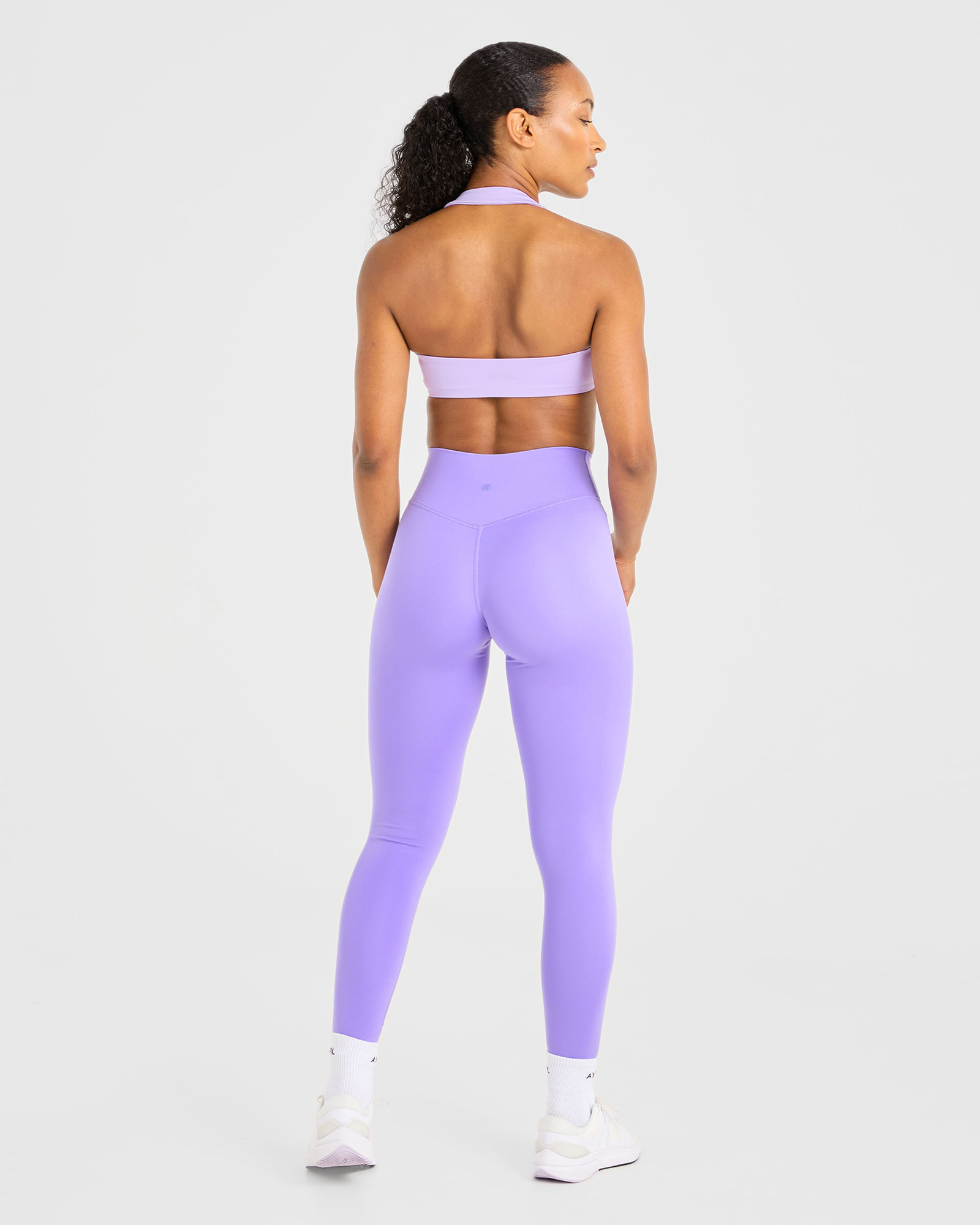 Essential Halterneck Sports Bra - Pastel Purple