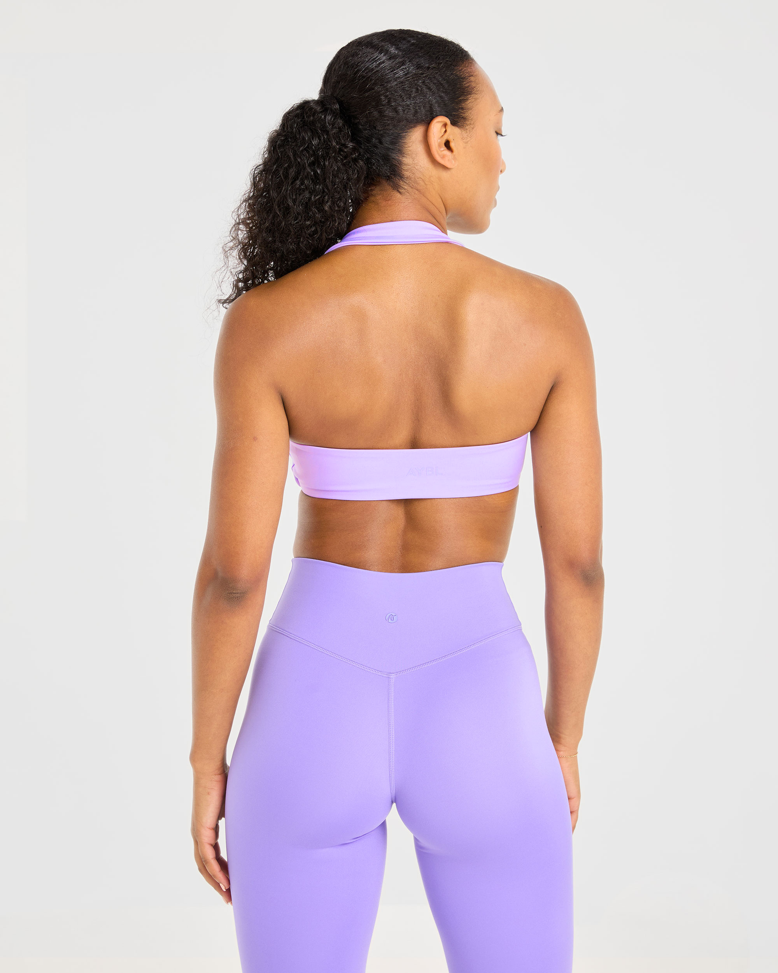 Essential Halterneck Sports Bra - Pastel Purple