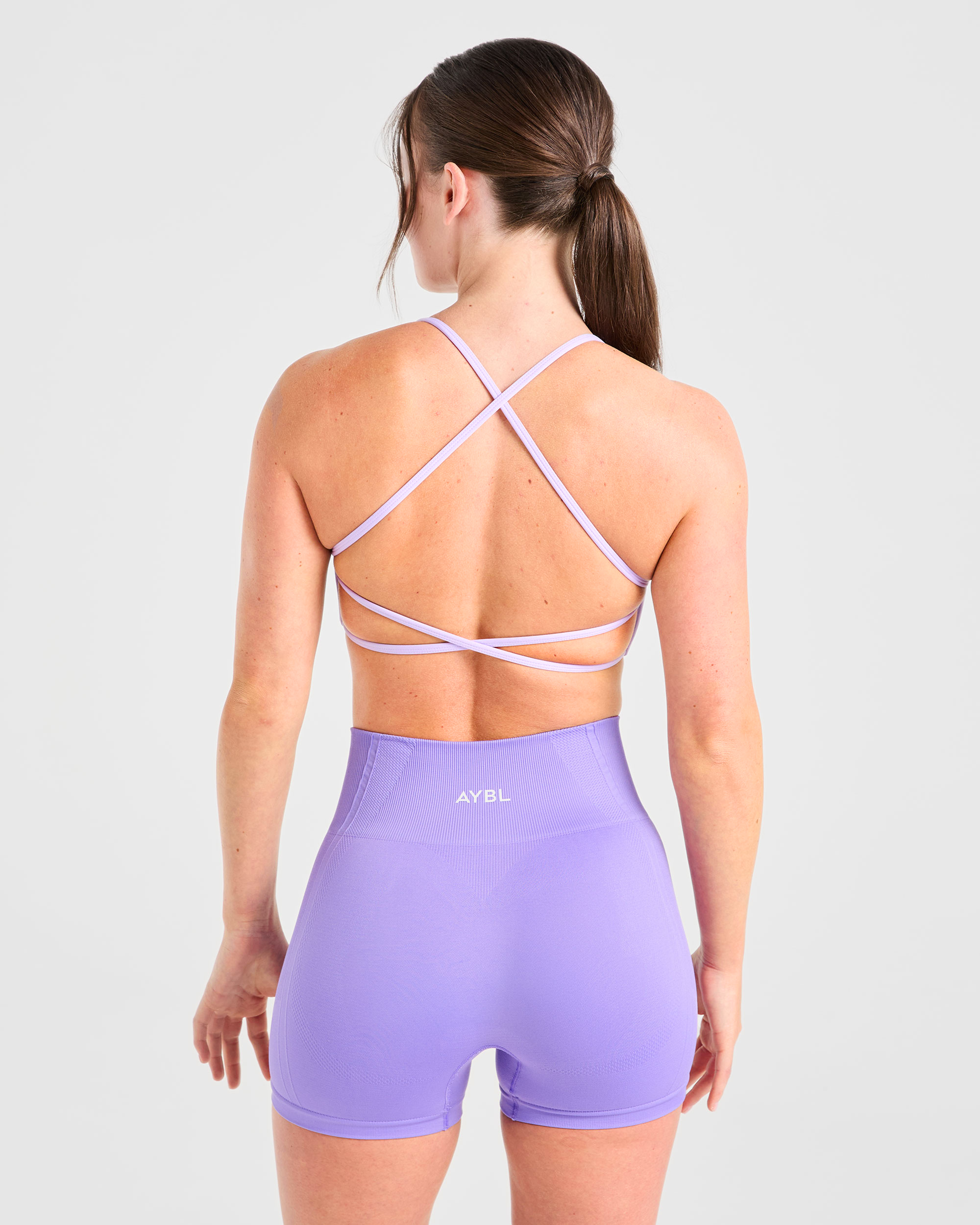 Essential Crossback Sports Bra - Pastel Purple