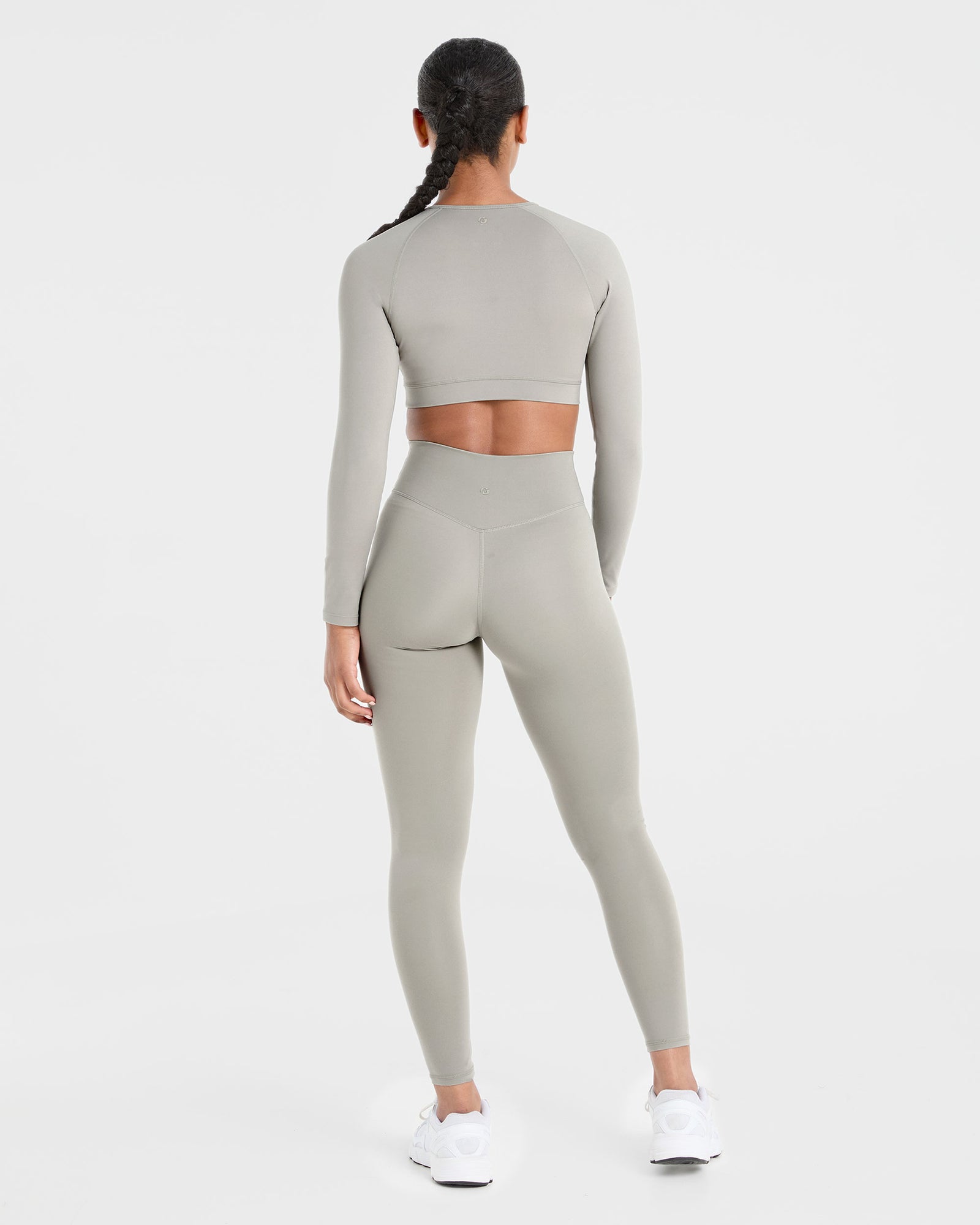 Staple Long Sleeve Crop Top - Washed Olive