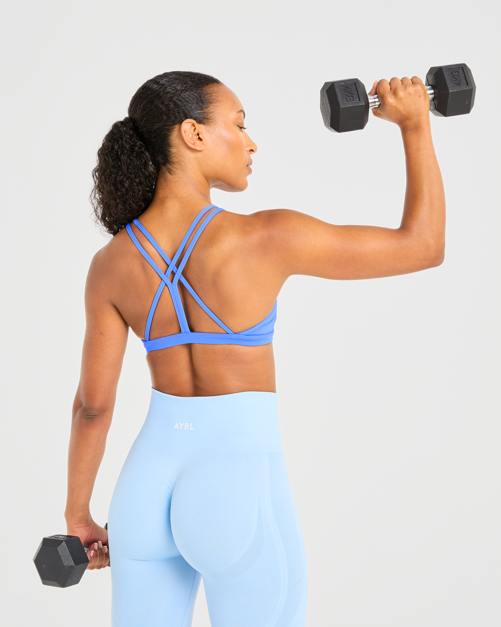 Essential Strappy Sports Bra - Summer Blue