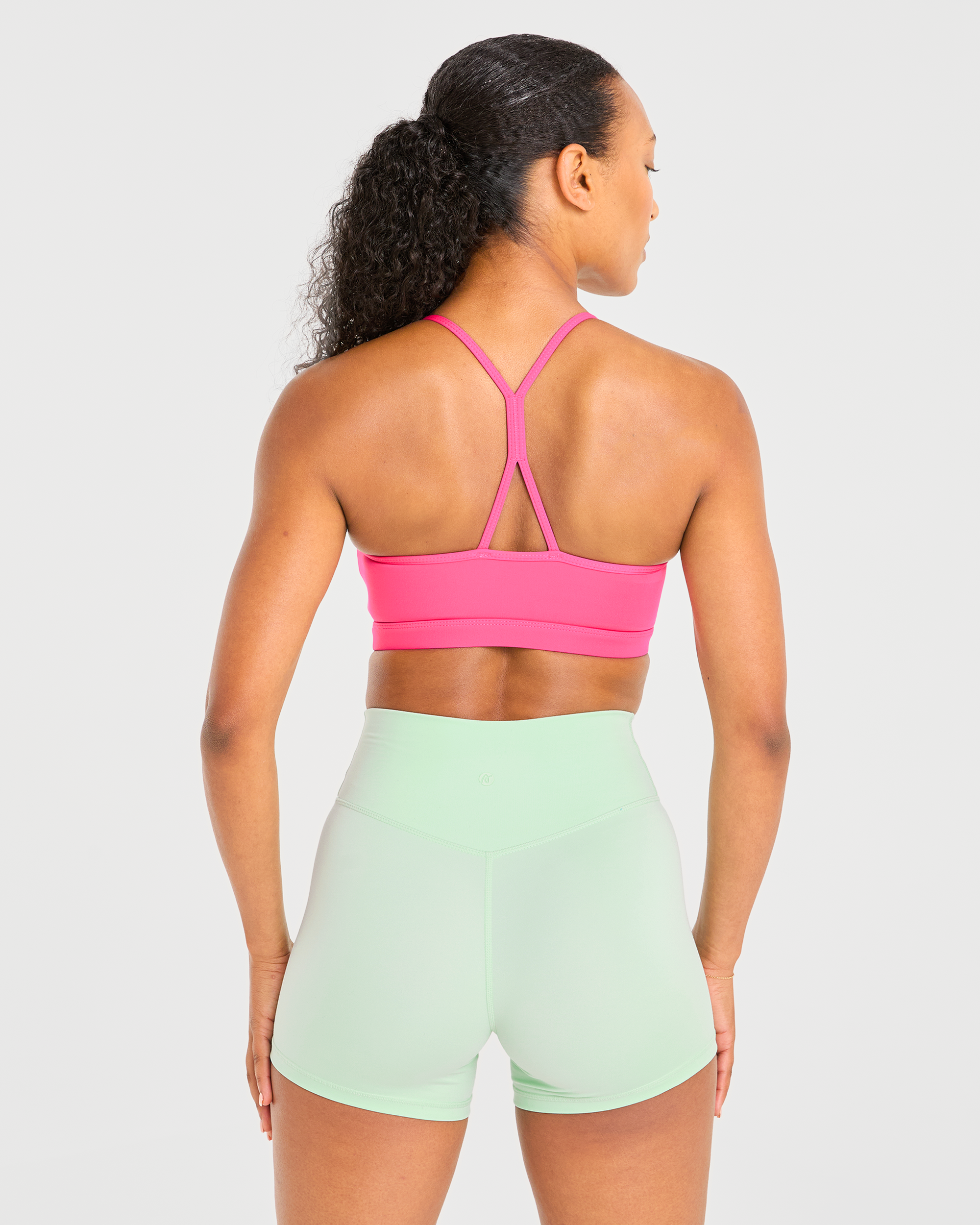 Essential Ruched Sports Bra - Hot Pink