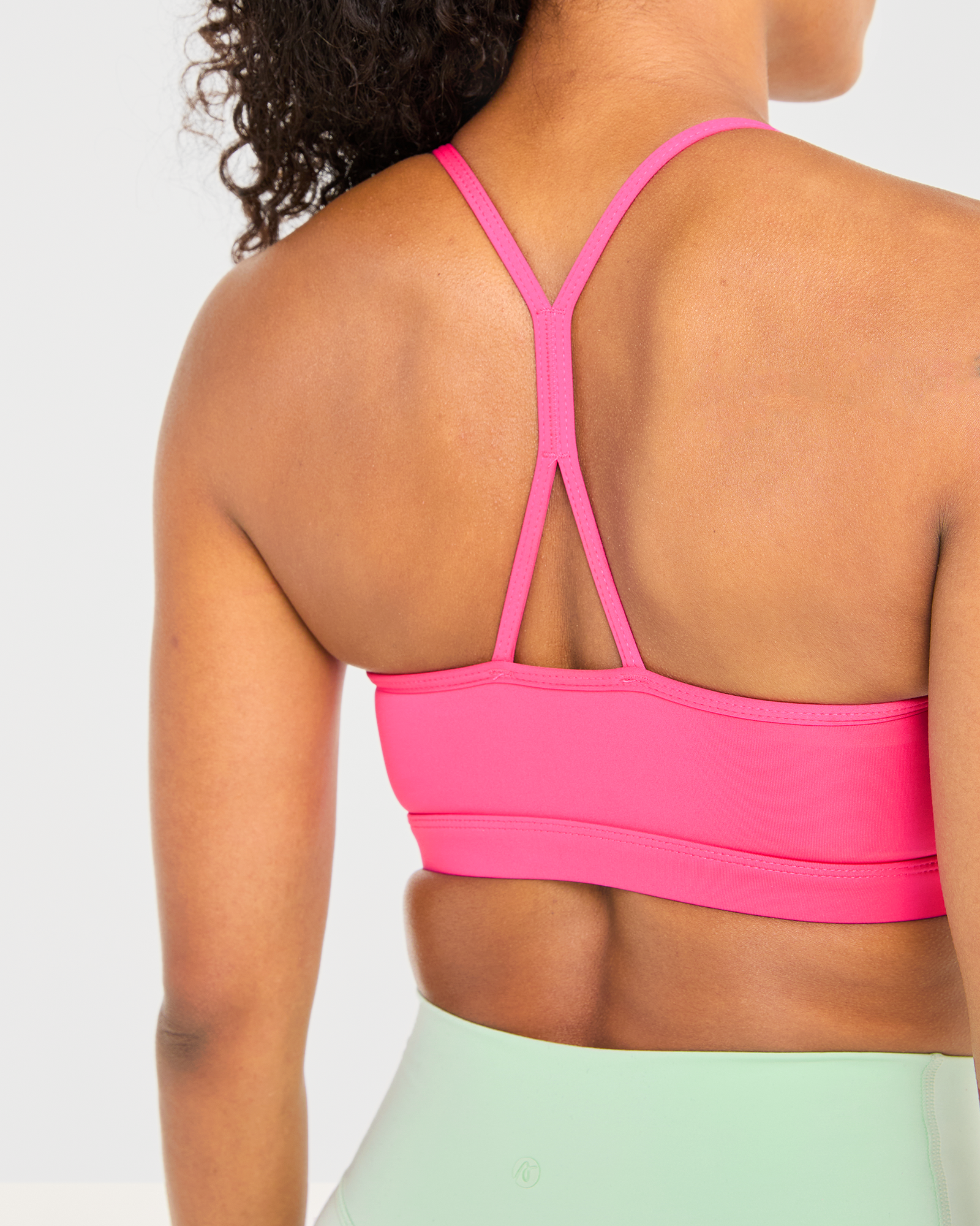 Essential Ruched Sports Bra - Hot Pink