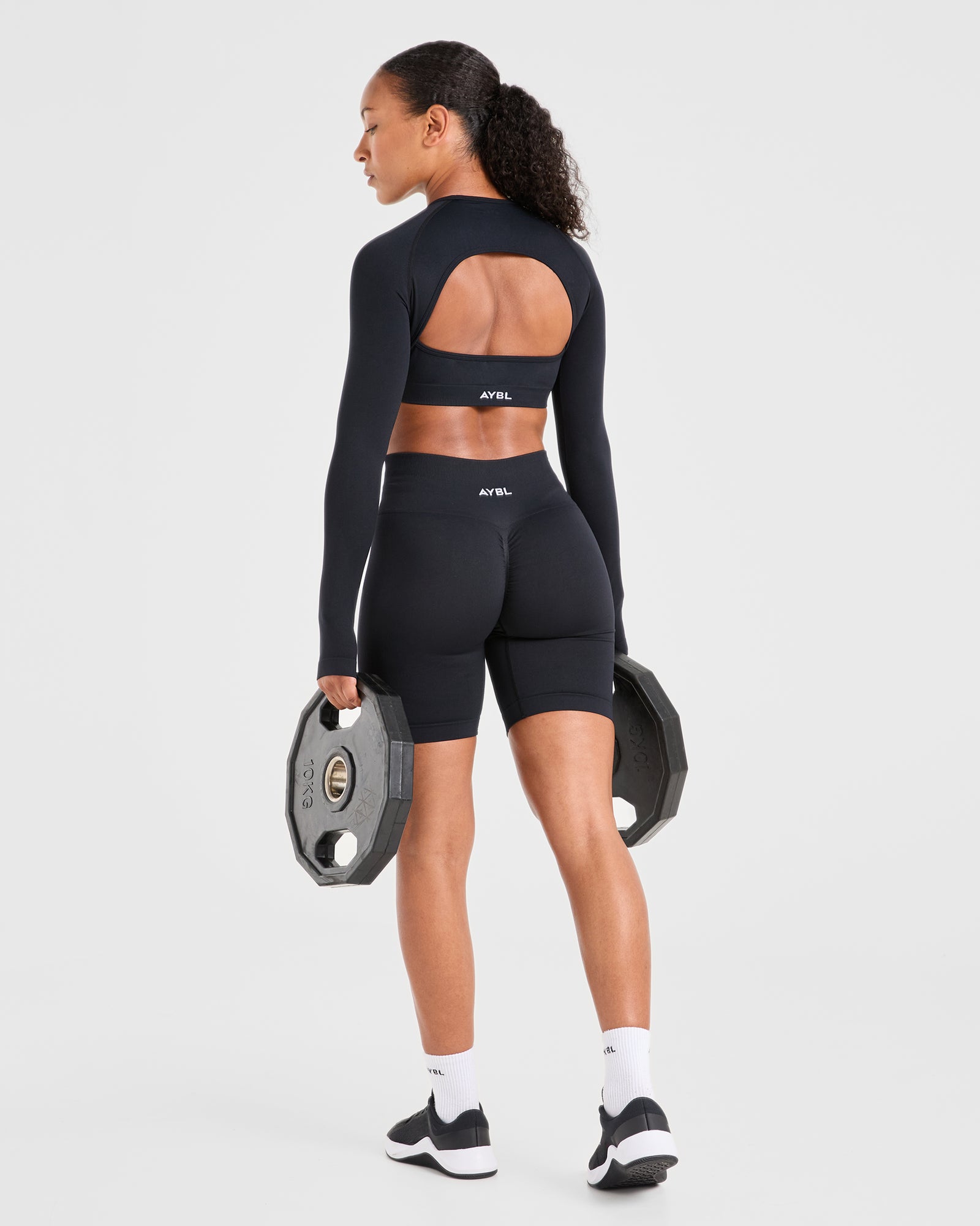 Power Seamless Cycling Shorts - Black