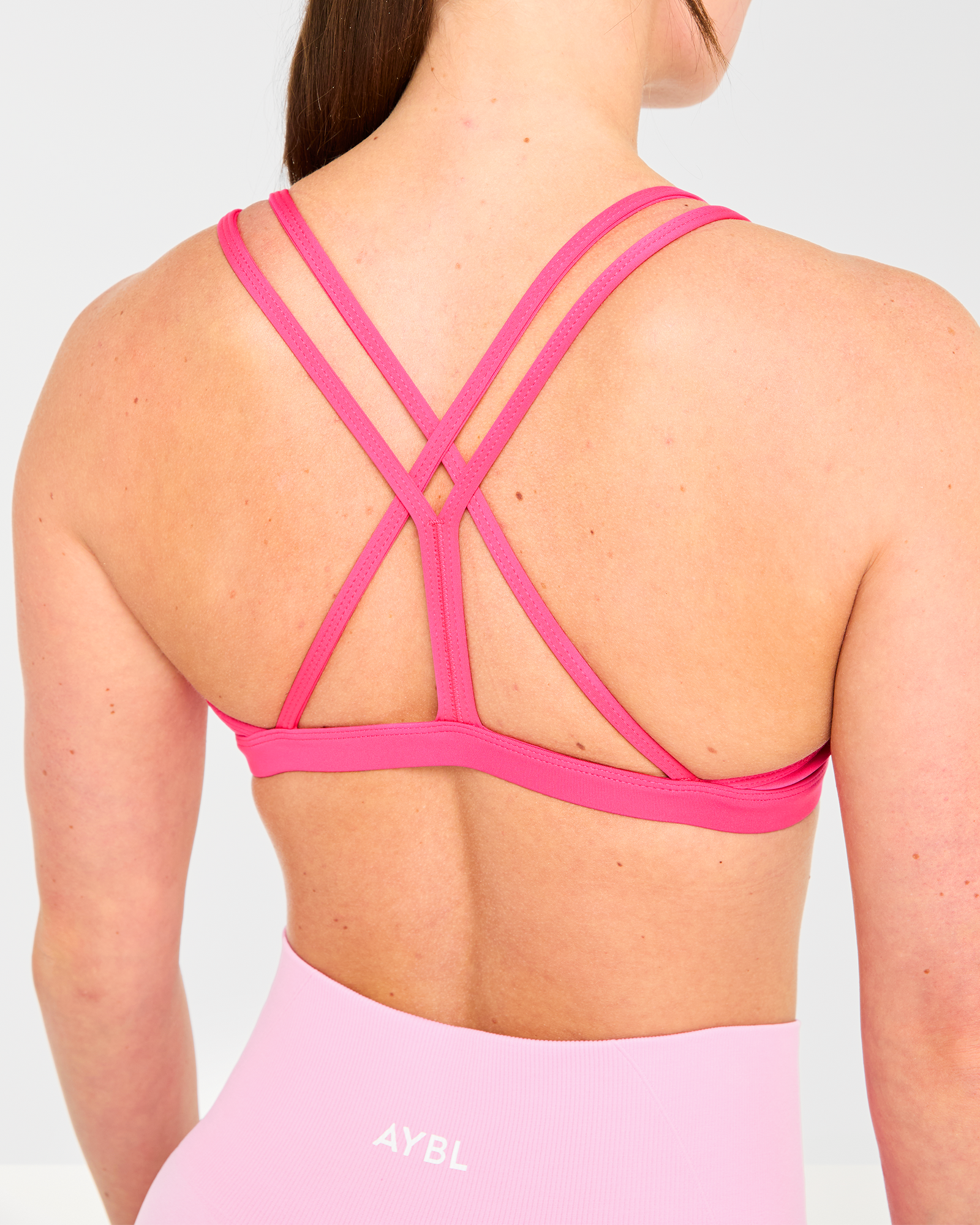 Essential Strappy Sports Bra - Hot Pink