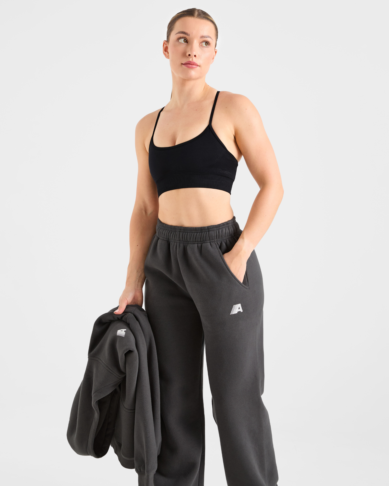 JD Retro Athletics Oversized Straight Leg Joggers - Charcoal (Copy)