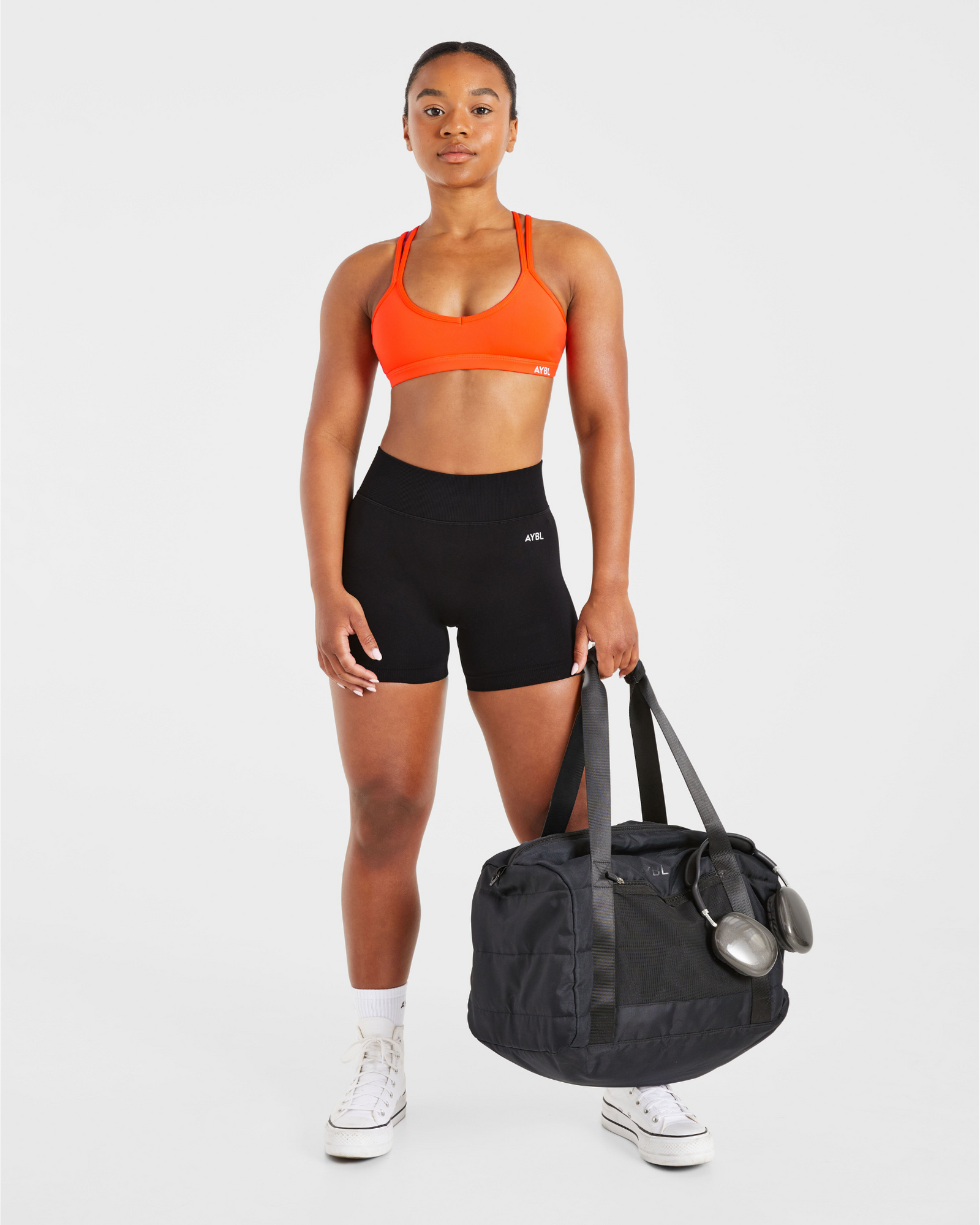 Essential Strappy Sports Bra - Bright Orange