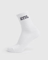 Varsity Crew Socks - White - aybldev