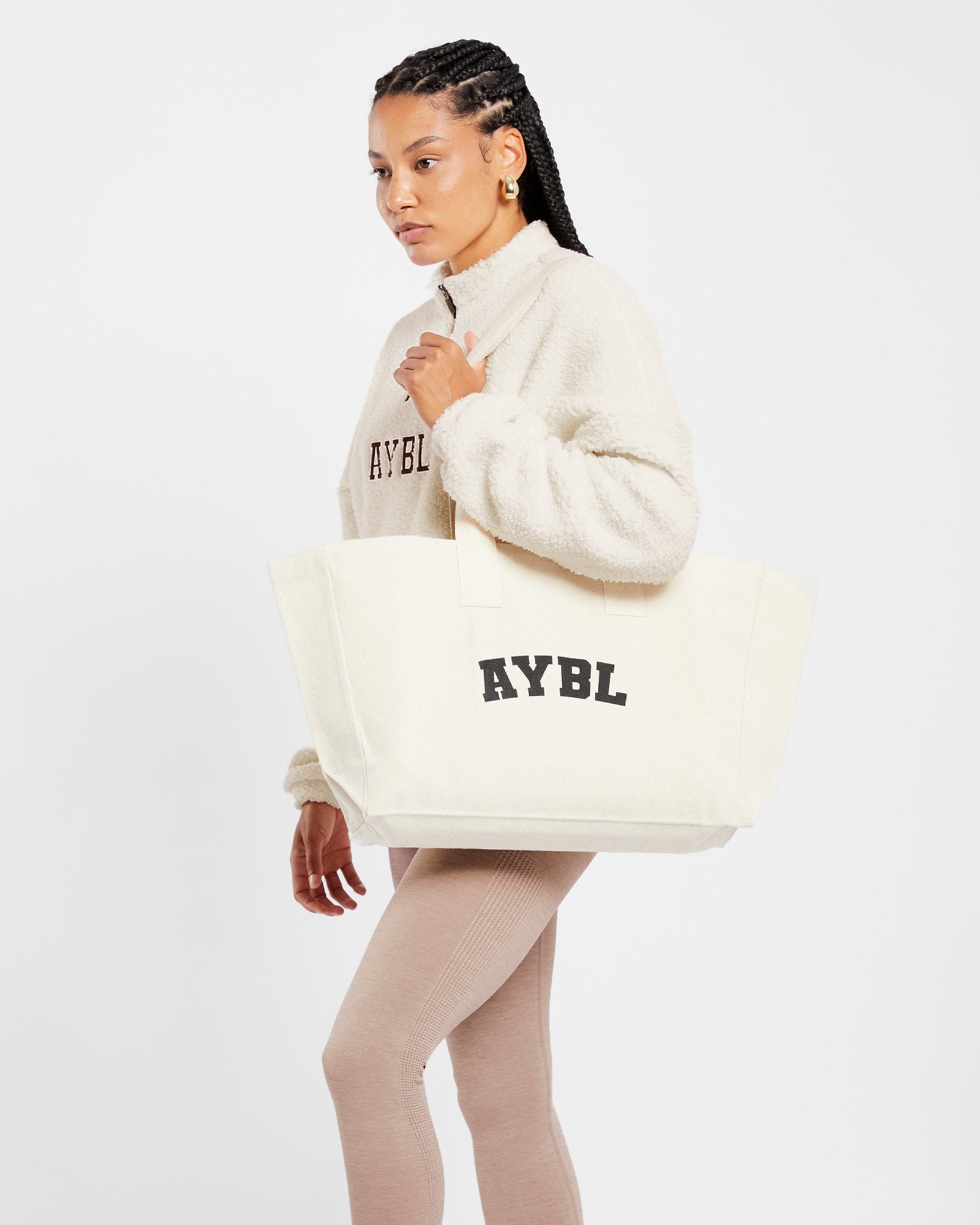 Varsity Oversized Fleece - Cream - aybldev