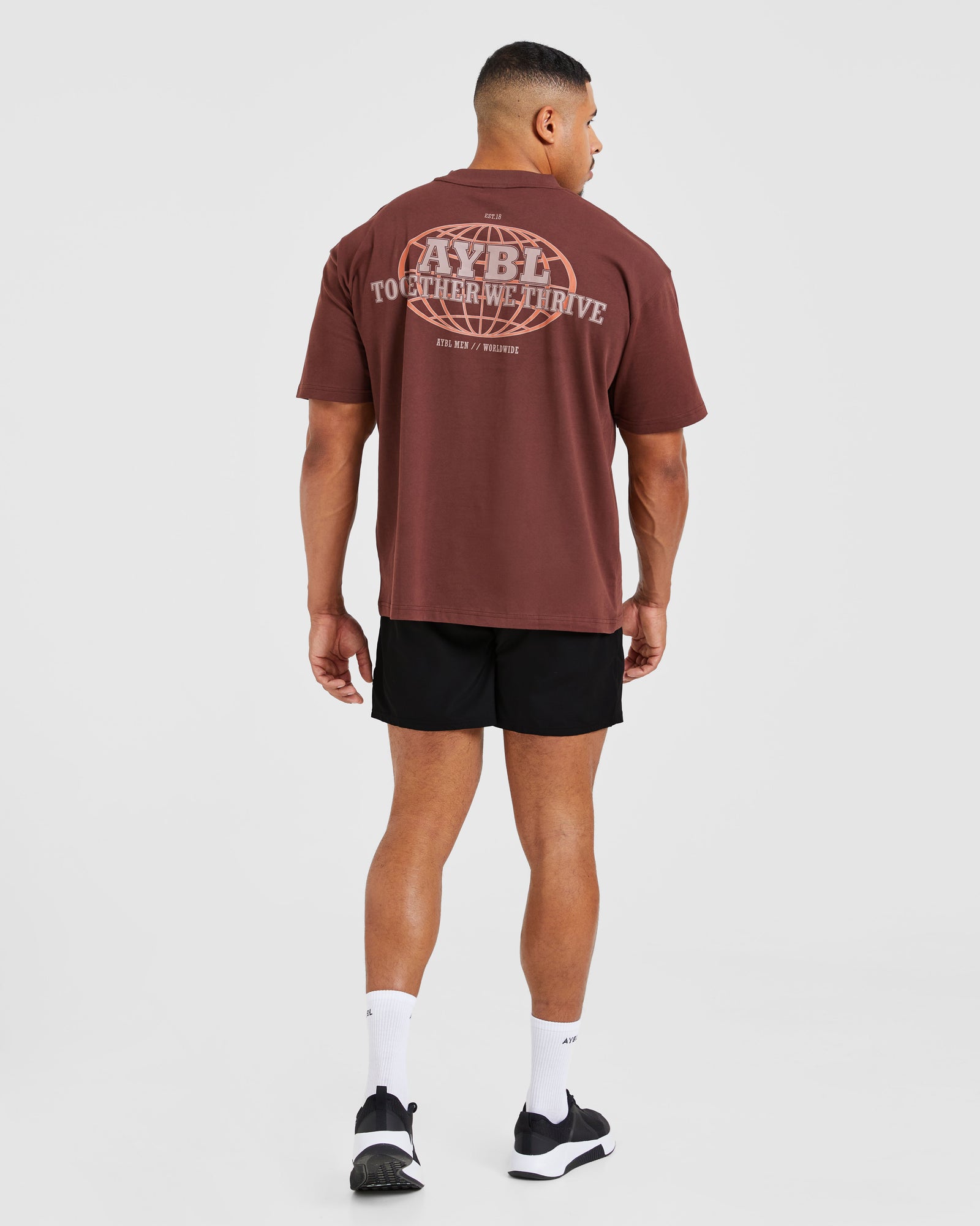 Global Oversized T Shirt - Burnt Red