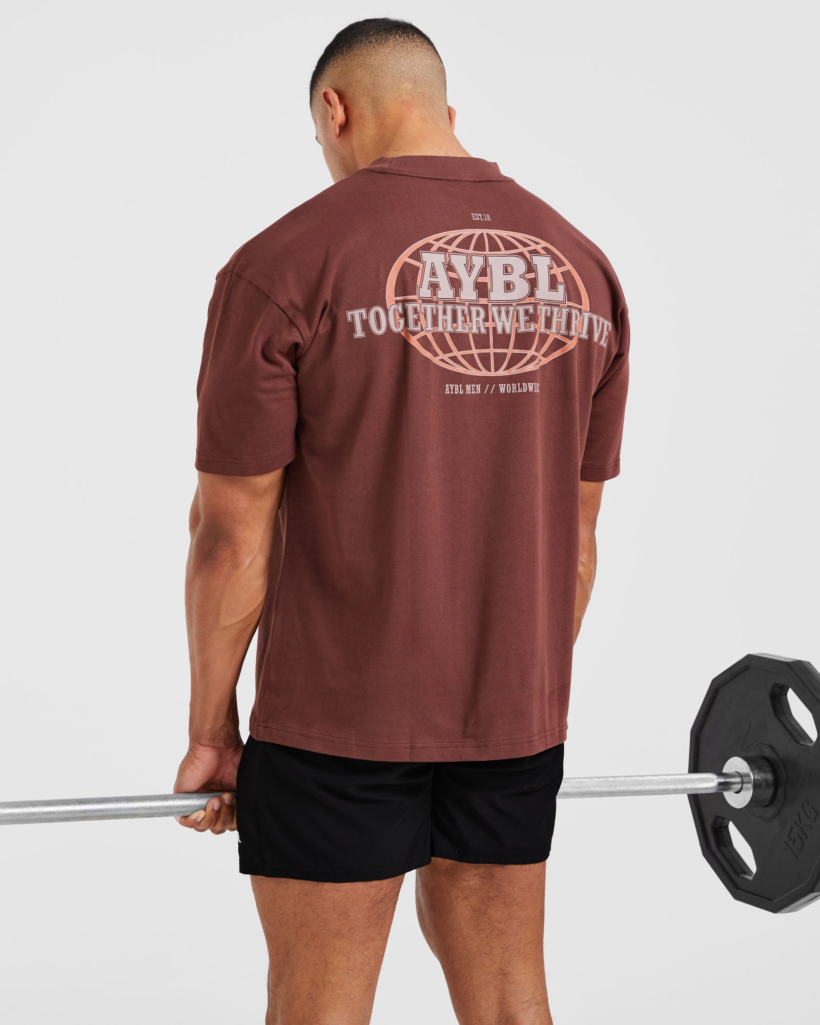 Global Oversized T Shirt - Burnt Red