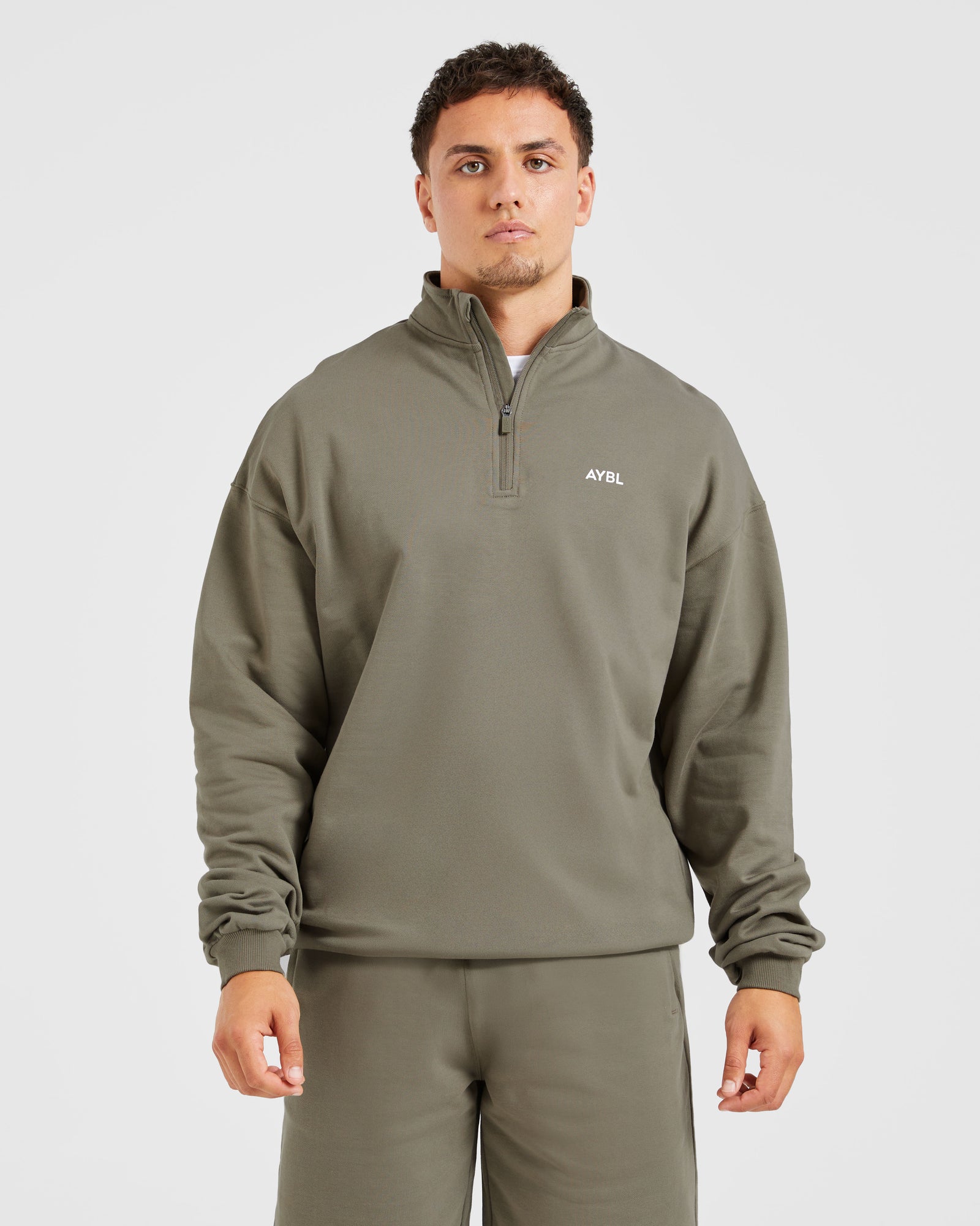 Rebound 1/4 Zip Pullover - Dusky Olive