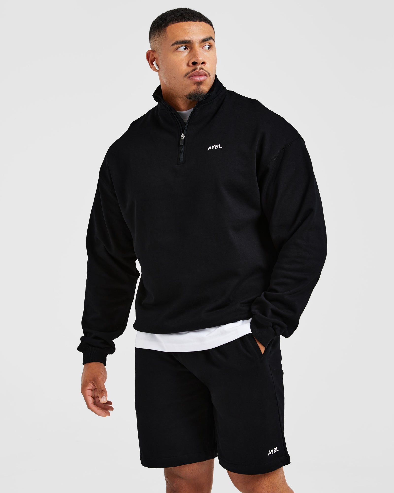 Rebound 1/4 Zip Pullover - Black