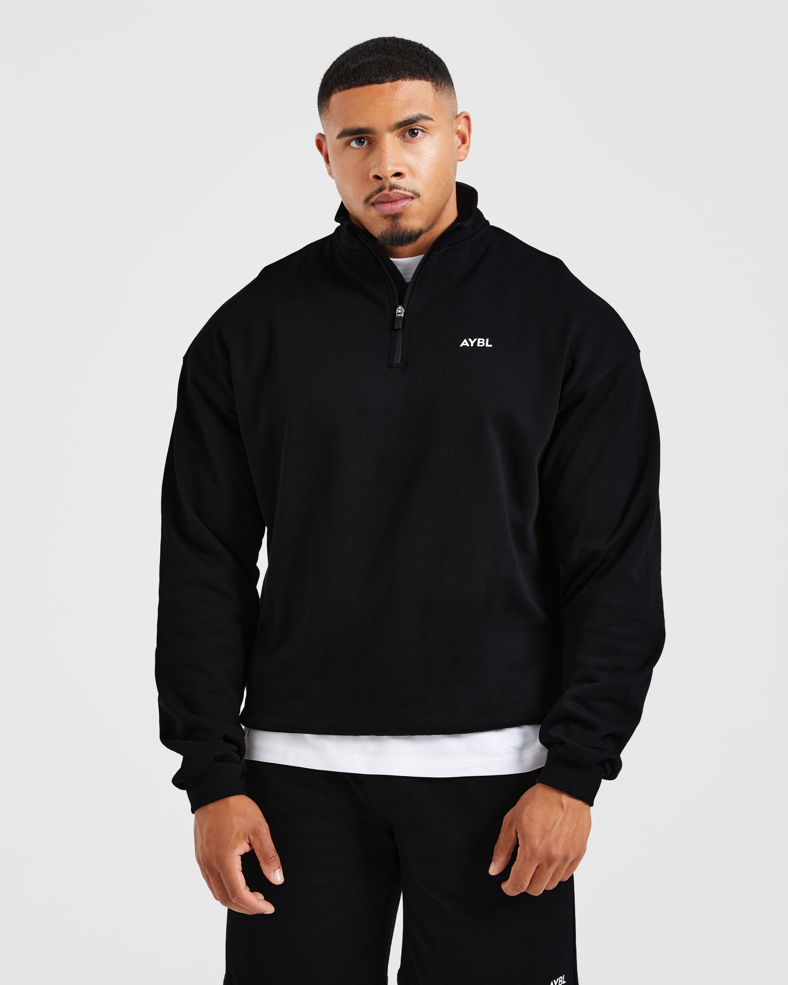 Rebound 1/4 Zip Pullover - Black