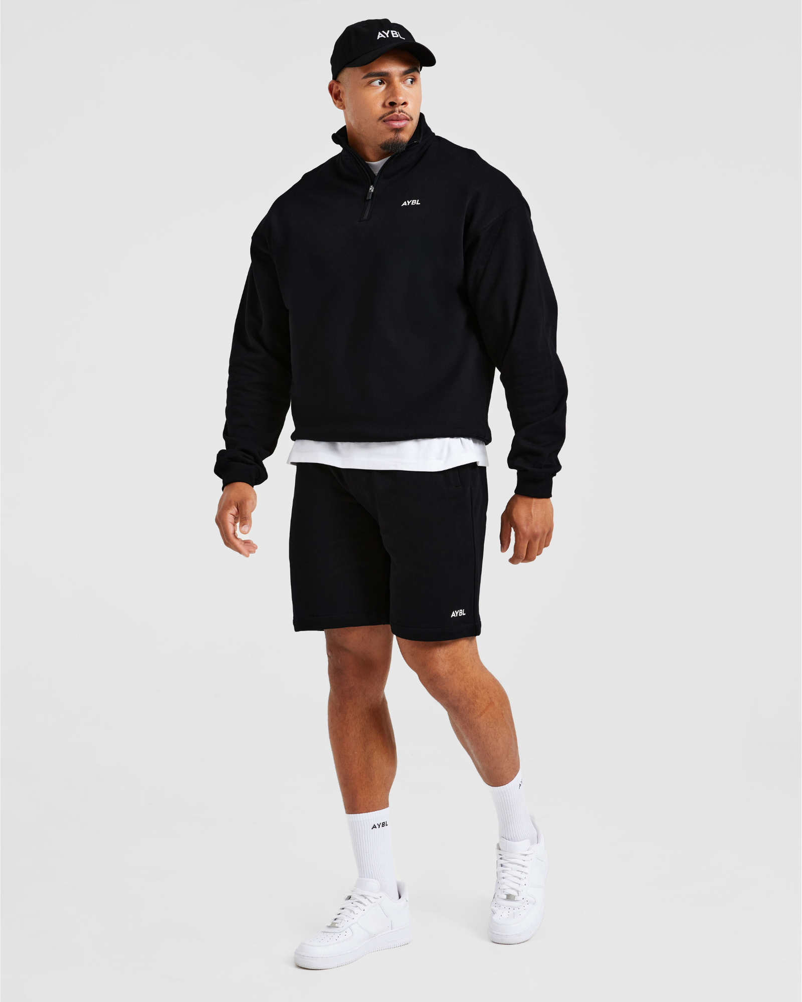 Rebound 1/4 Zip Pullover - Black