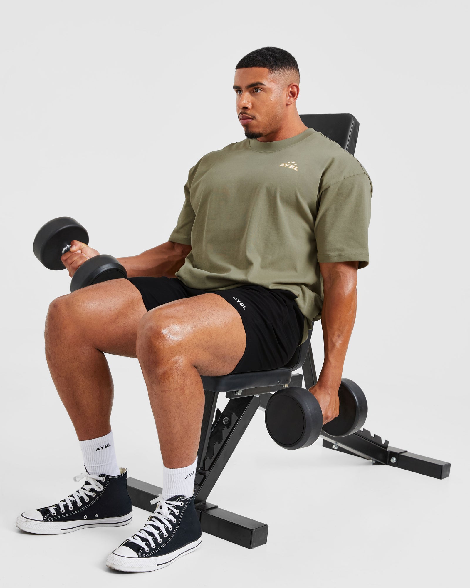 Wesley Vissers X Body Building Essentials Oversized T Shirt - Desert Green