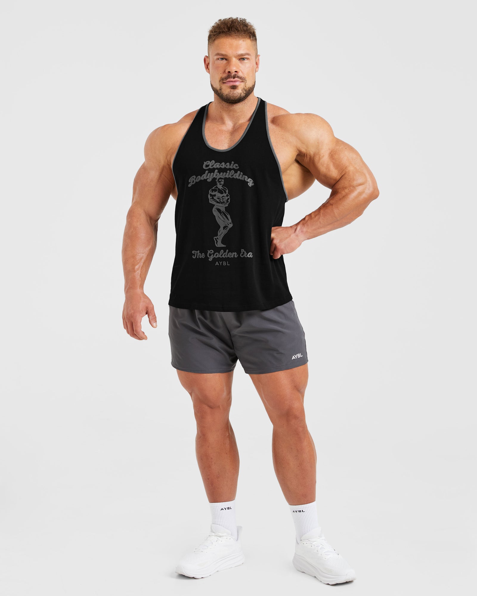 Wesley Vissers X Classic Bodybuilding Stringer - Black/Charcoal