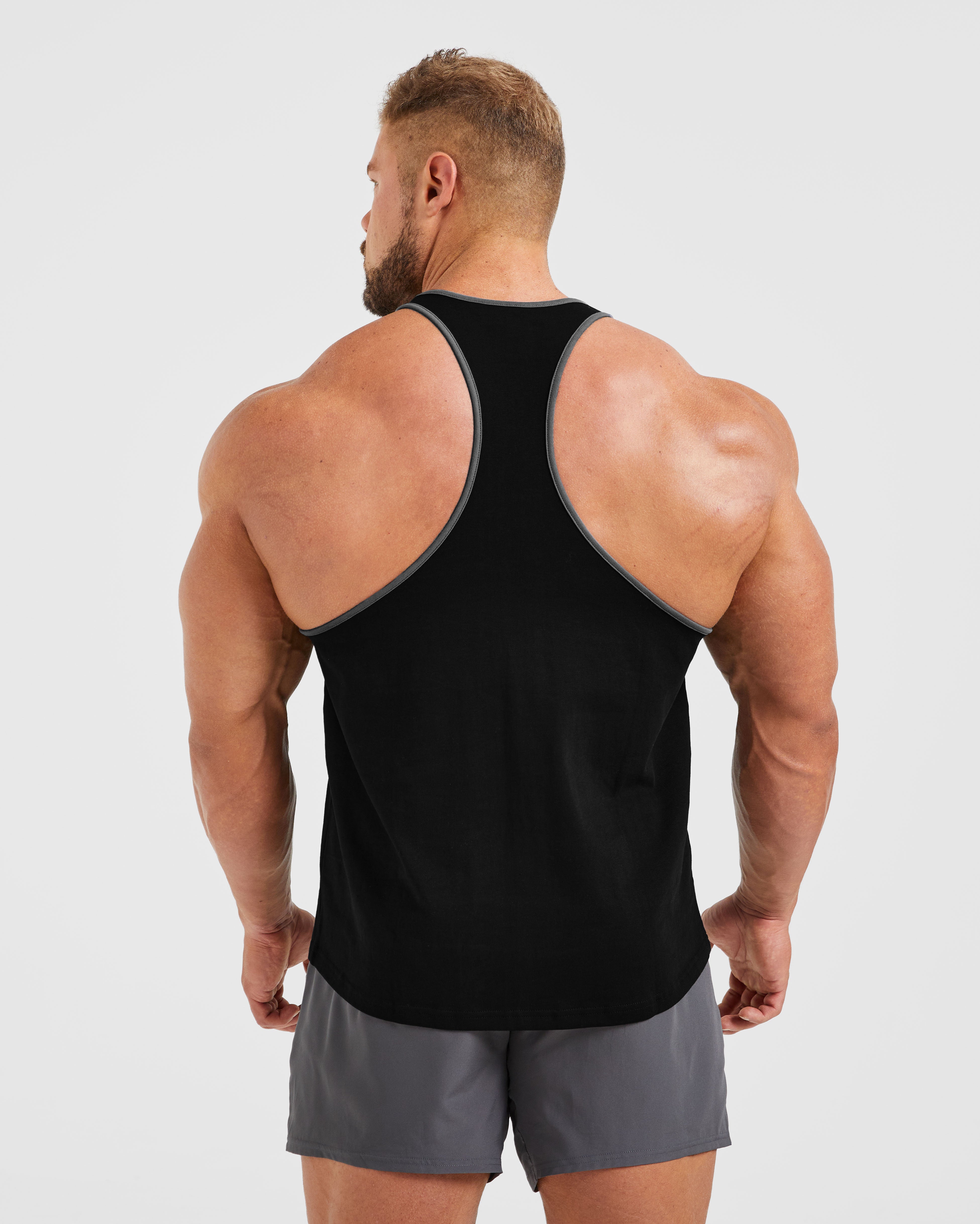 Wesley Vissers X Classic Bodybuilding Stringer - Black/Charcoal
