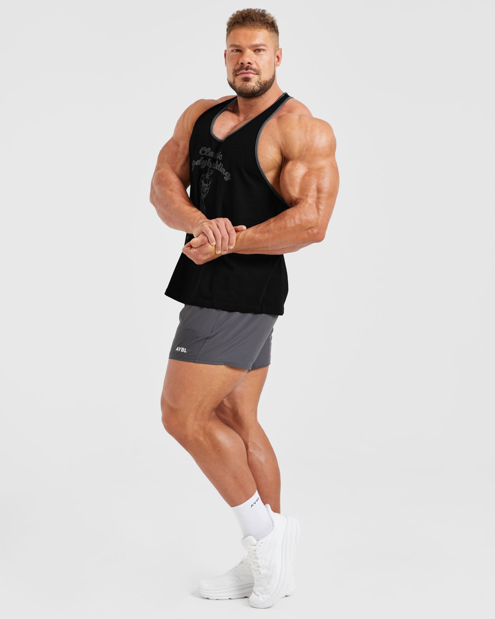 Wesley Vissers X Classic Bodybuilding Stringer - Black/Charcoal