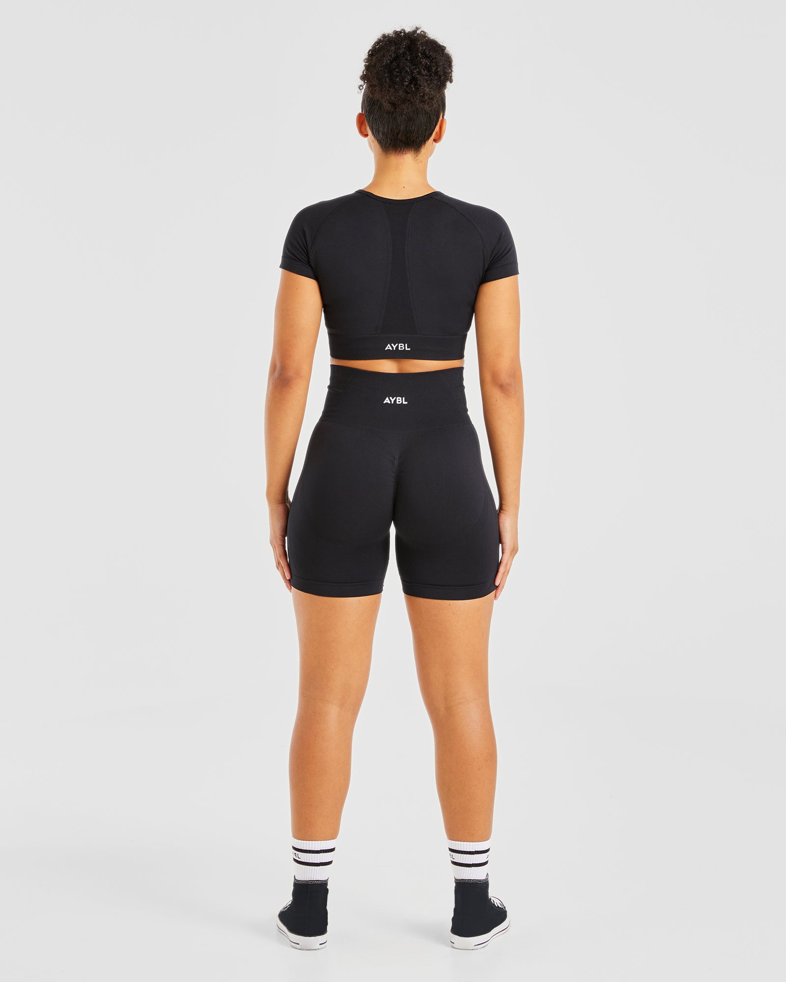 Empower Seamless Crop Top - Black - aybldev