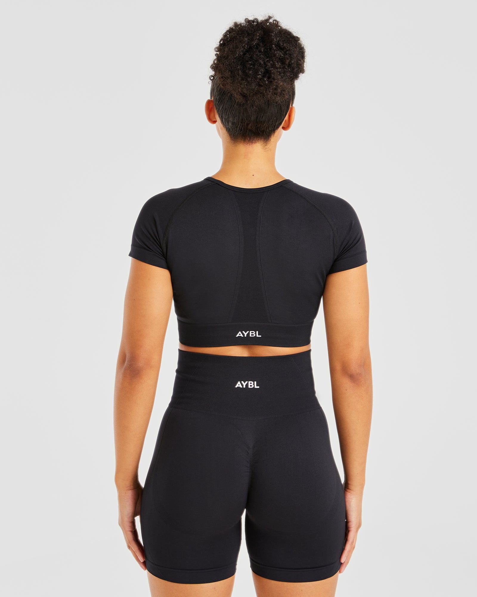 Empower Seamless Crop Top - Black - aybldev