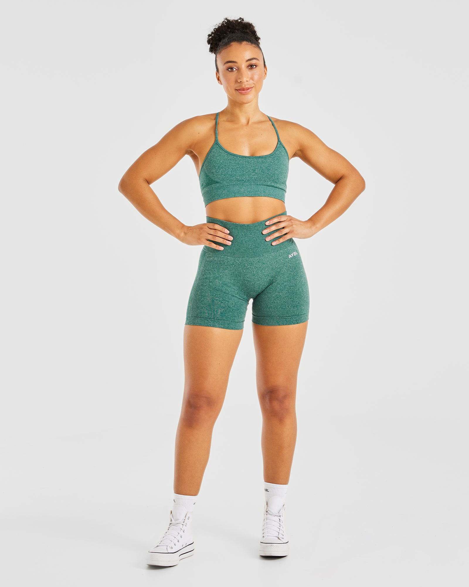 Empower Seamless Sports Bra - Forest Green Marl - aybldev